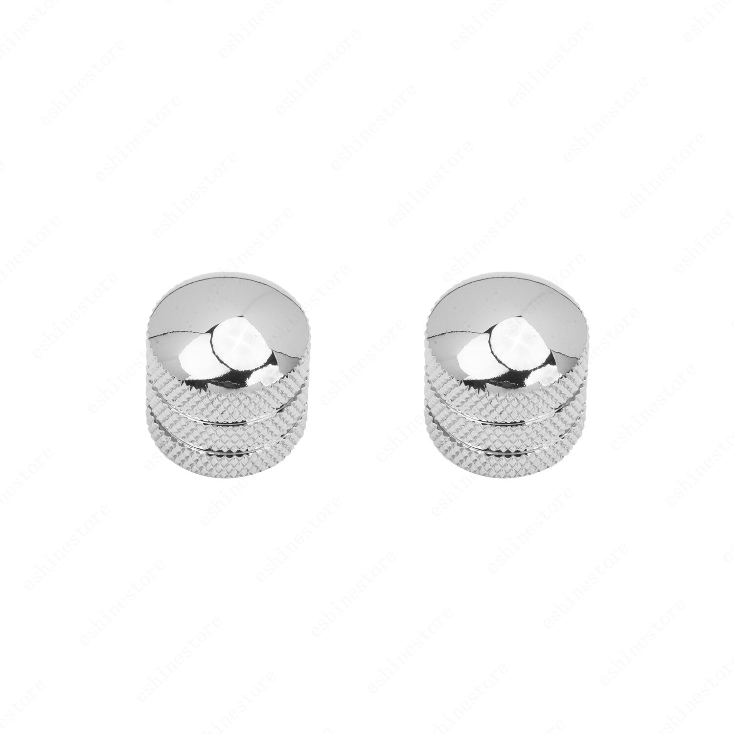 2 Pcs Dome Metal Guitar 6mm Shaft Volume Tone Knobs For Fender SQ Tele Strat