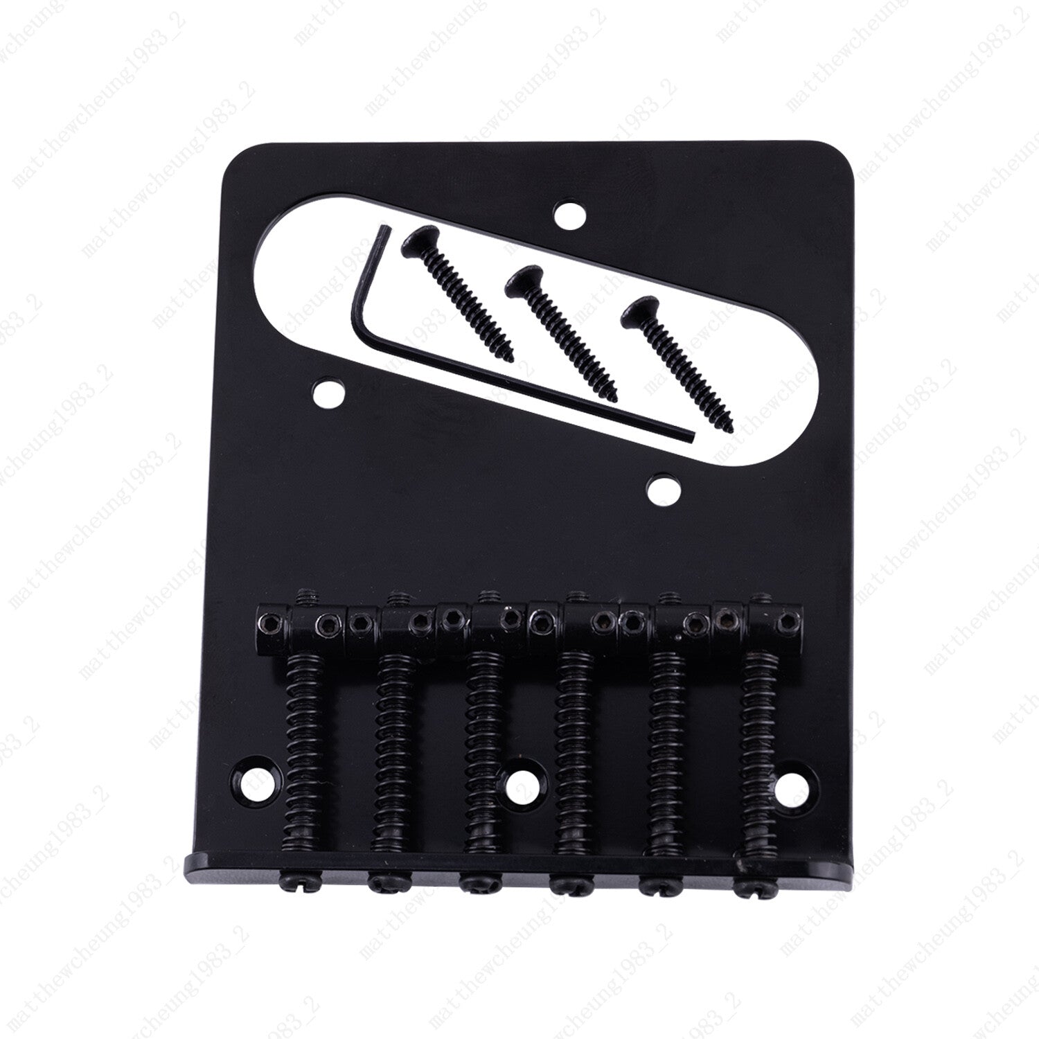 Tele Single Guitar Bridge 6-Saddle Top Load For Telecaster Guitar Black