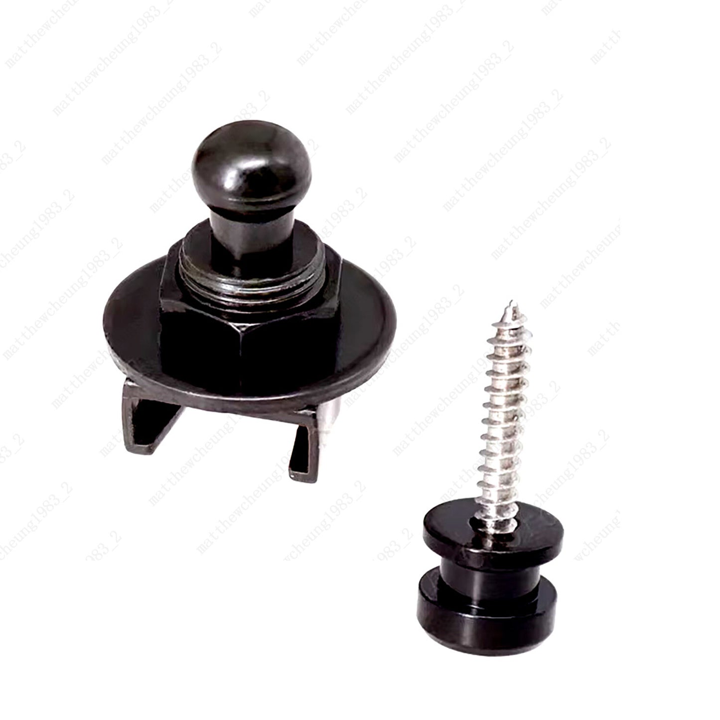 2 PCS Guitar Strap Lock Security Metal Fastener Strap Locks Metal Button 3 Color