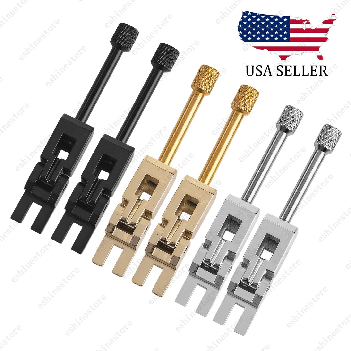 Electric Guitar Double Locking Tremolo Bridge Saddles w/ Clamp Screw Replacement
