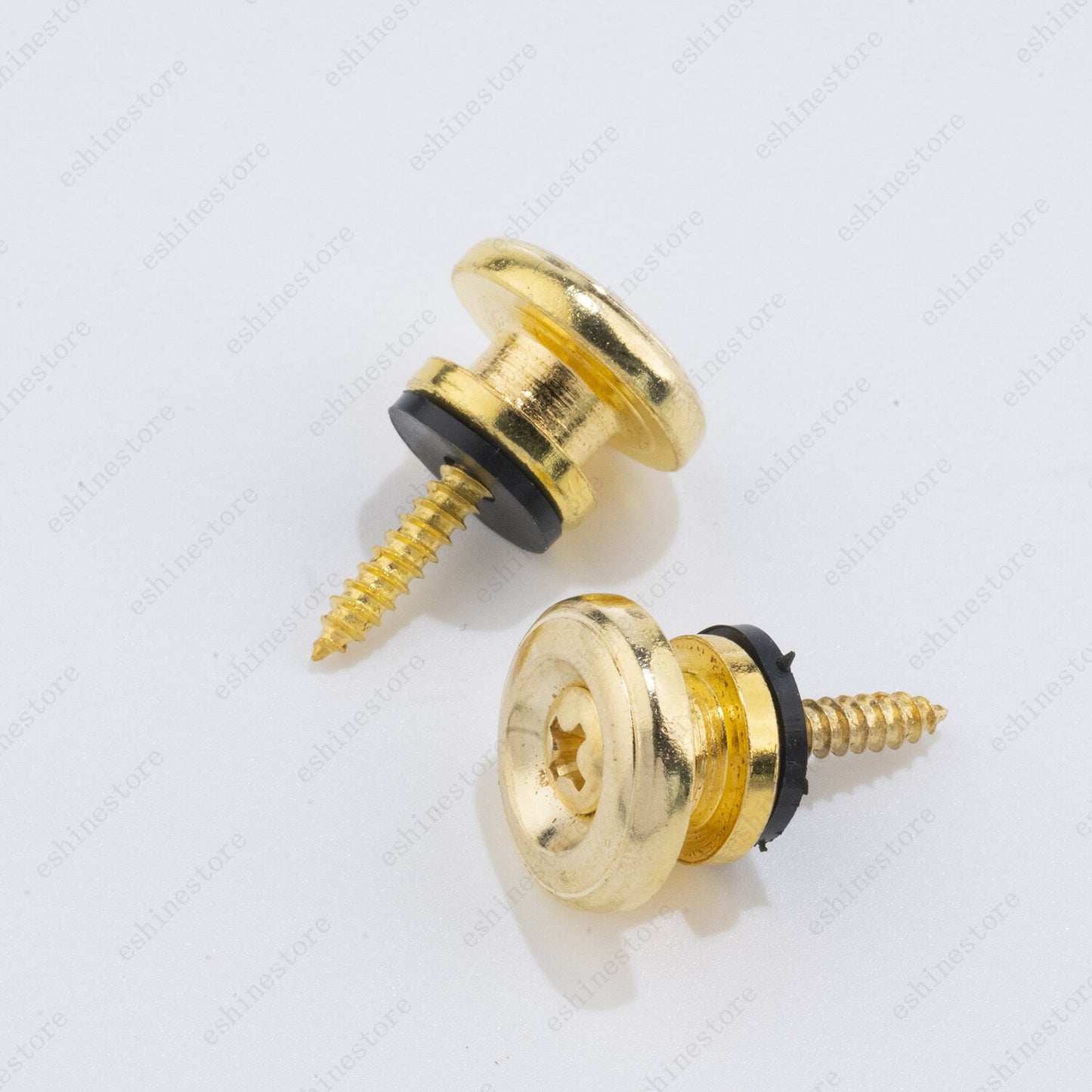 Set of 2 Gold Guitar Strap Locks End Pins Button Pegs for Guitar Bass Ukulele