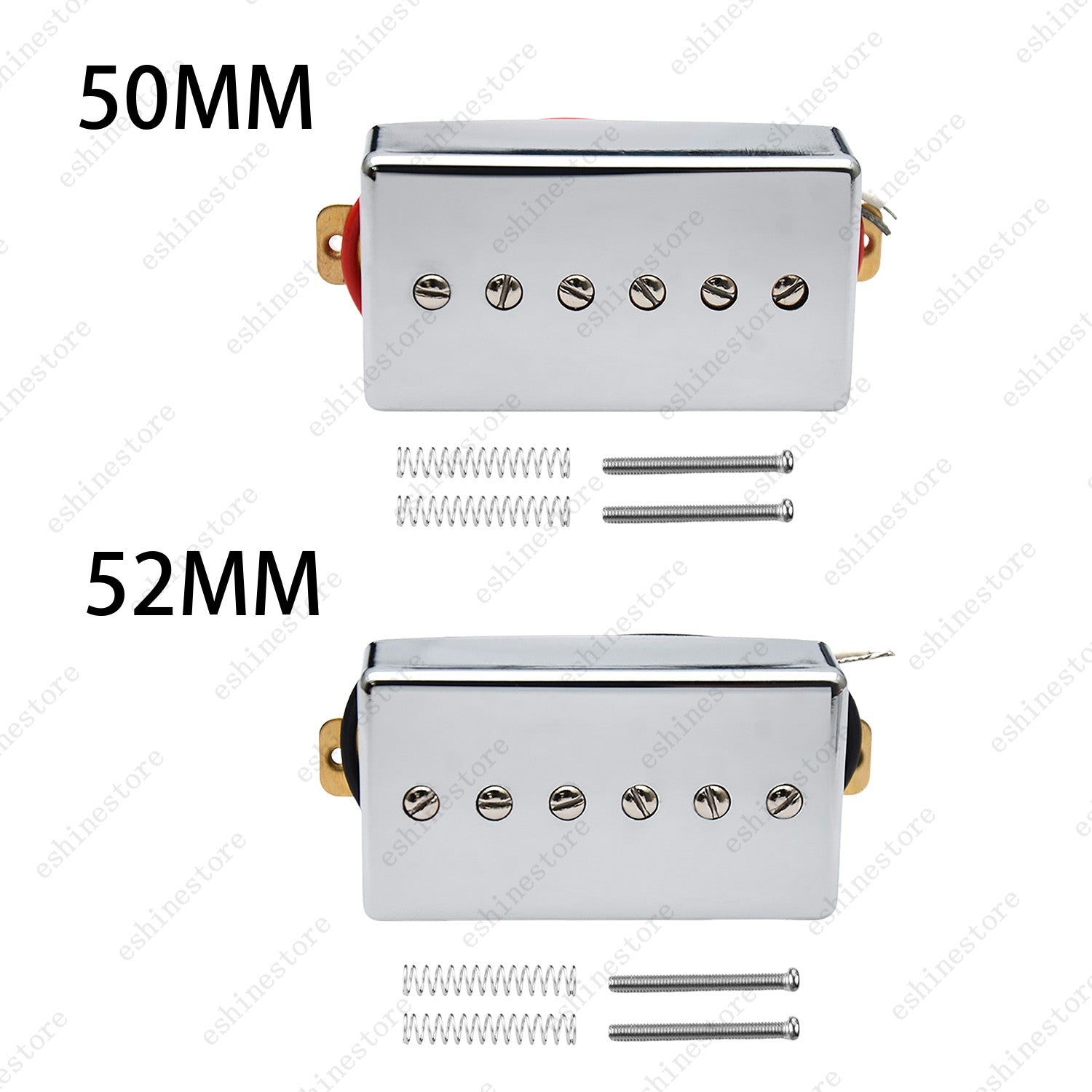 P90 Style Neck / Bridge Single Coil Pickup 6 Adjustable Screw Humbucker Size