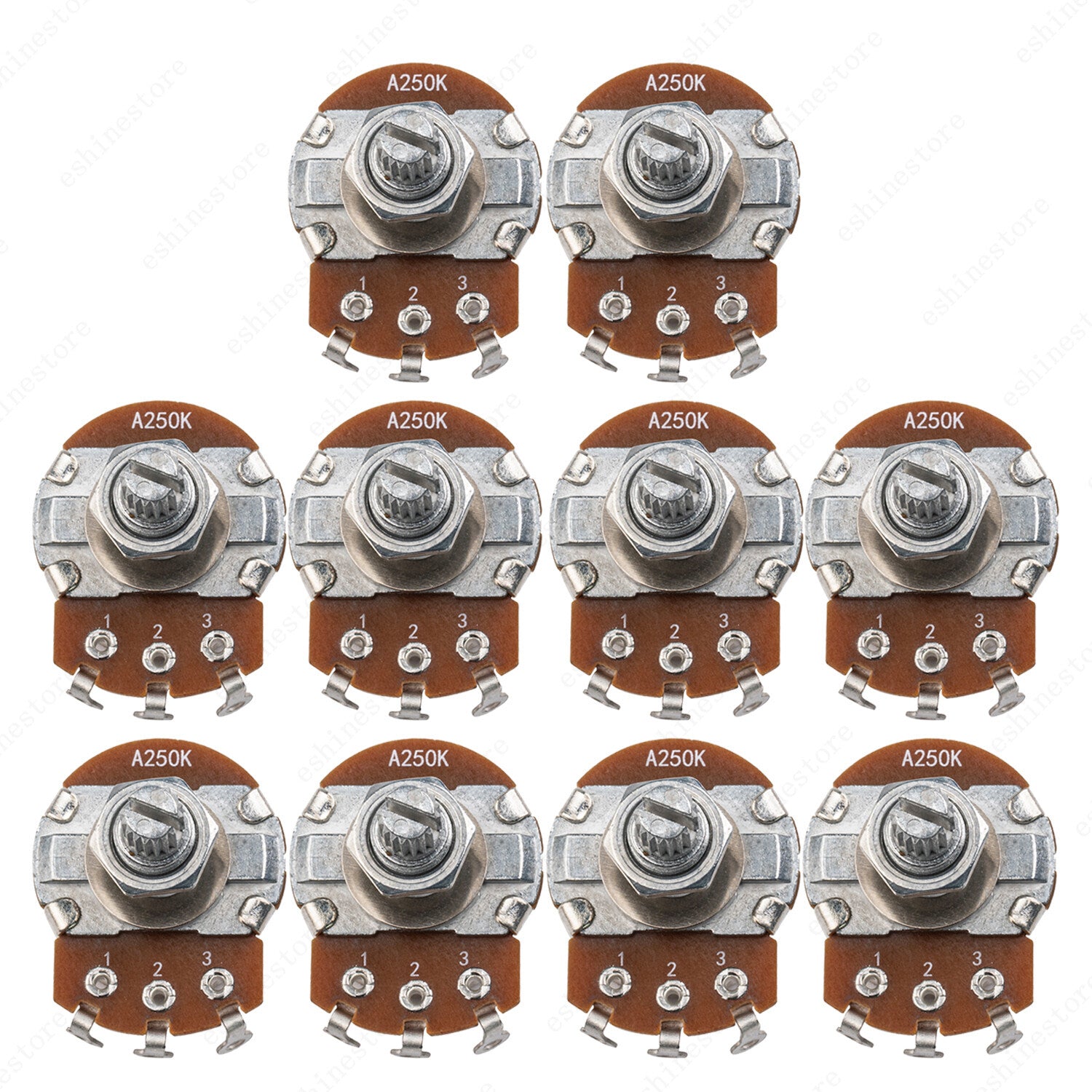 1-10Pcs Guitar Large Potentiometer Long 18mm A/B 250k 500k Volume Tone Taper Pot
