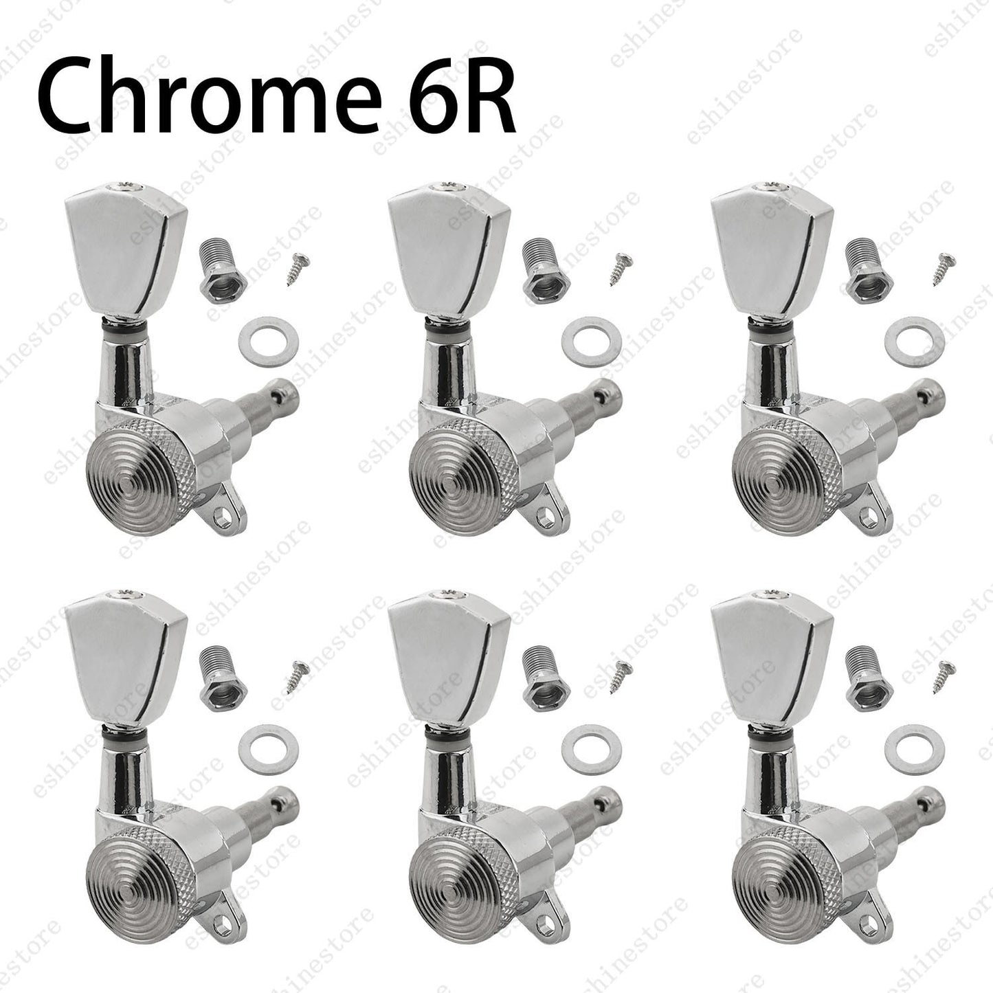 Electric Guitar Locking Tuners Tuning Pegs Machine Heads 1:18 L/R Inline