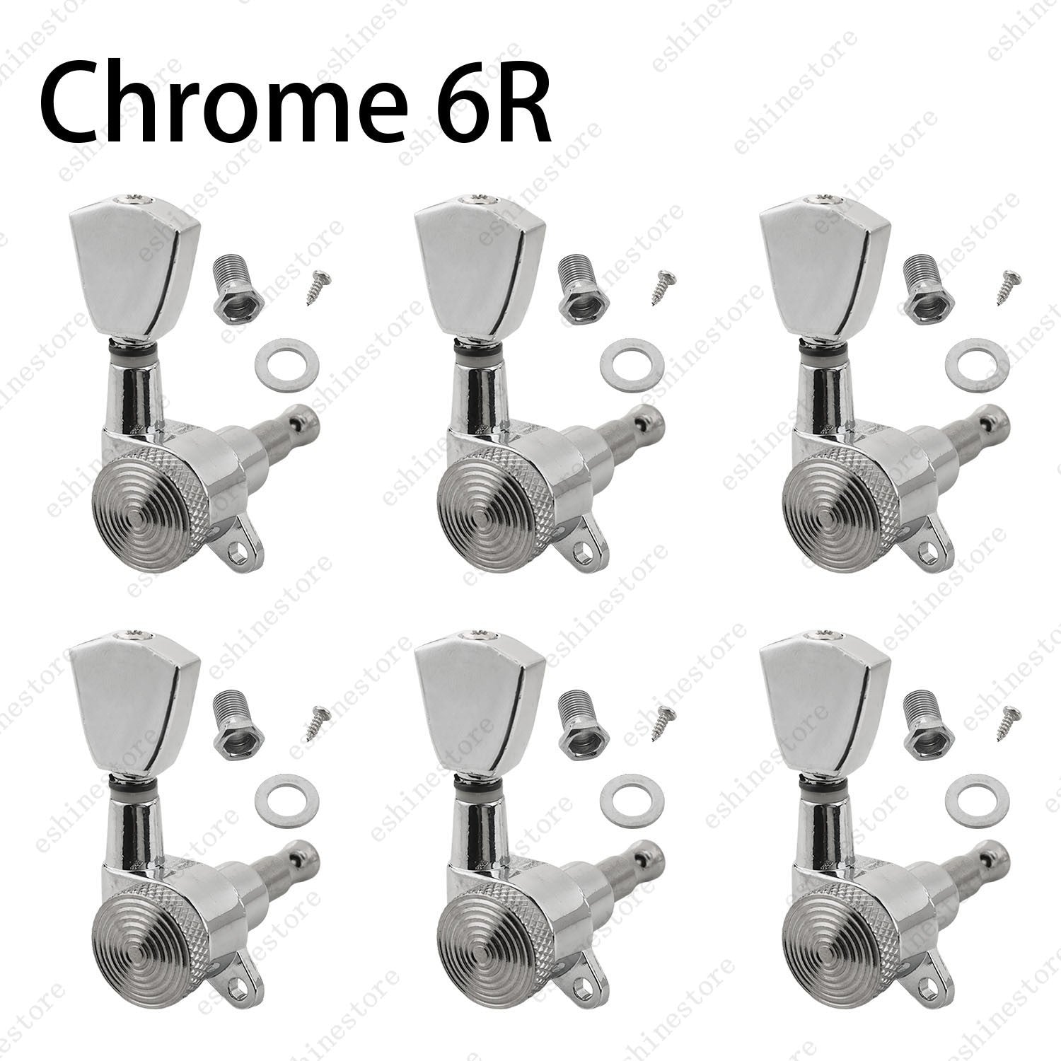 Electric Guitar Locking Tuners Tuning Pegs Machine Heads 1:18 L/R Inline