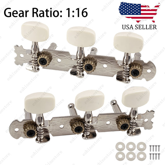 1 Set of 3L3R Classical Guitar Tuning Pegs Keys Tuners Machine Heads 1:16 Ratio
