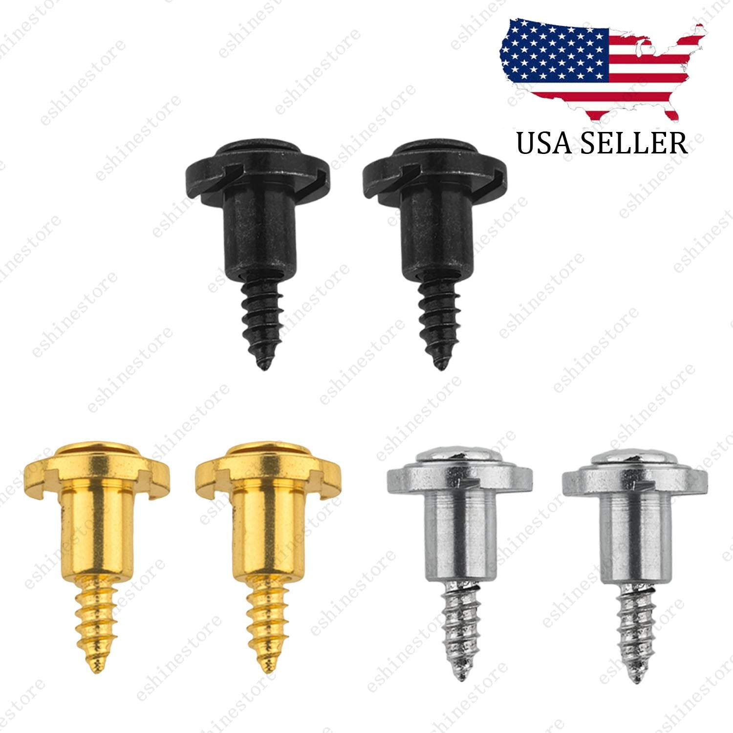 2Pcs High Round Guitar String Guide Trees Retainer with Screws for Strat Tele