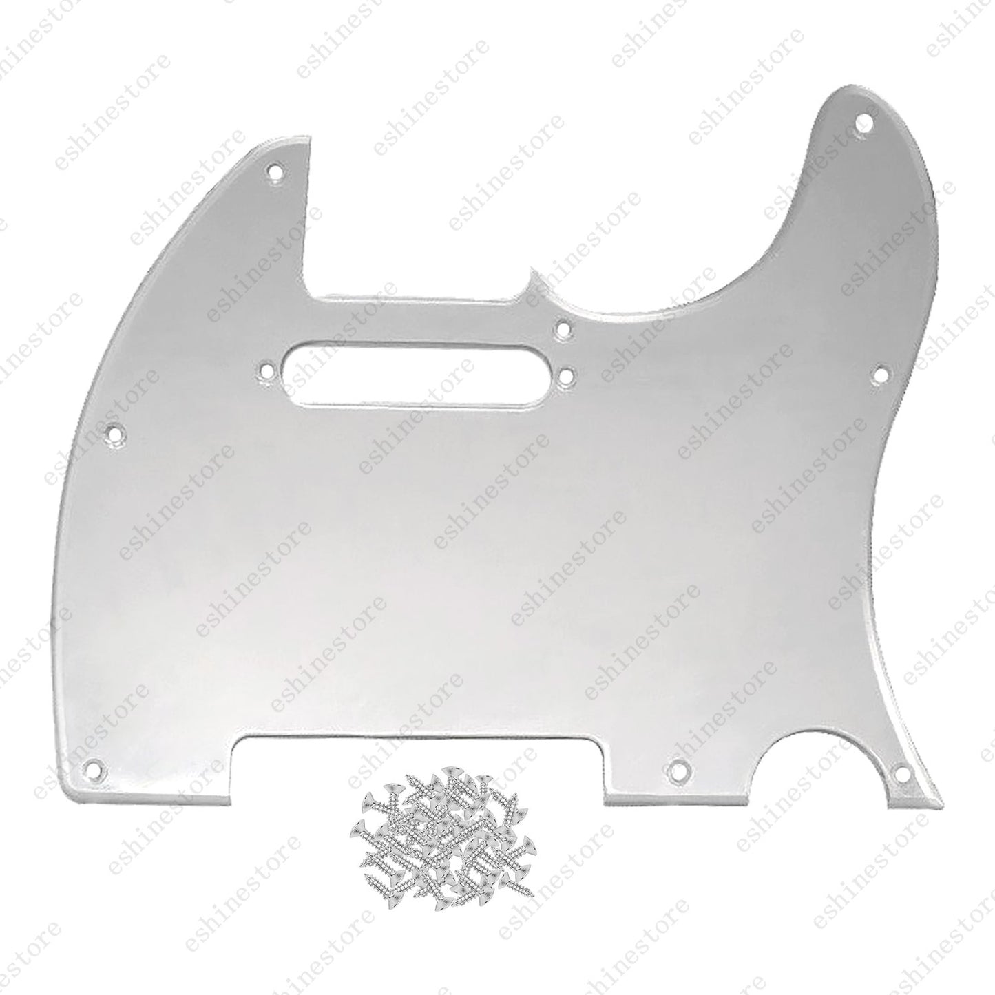 8 Hole Guitar Pickguard Scratch Plate for Tele/Telecaster - Gold/Silver Mirror