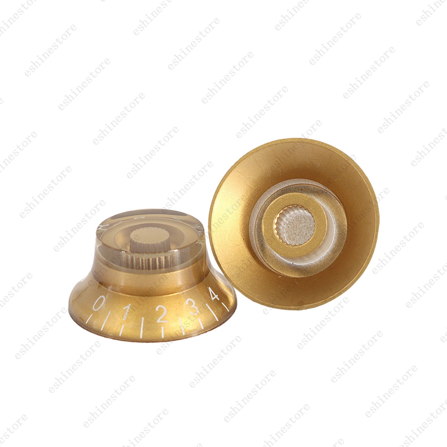 4 Pcs 24 Fine Splines LP Guitar Control Bell Knobs Top Hat Knob For Les Paul SG