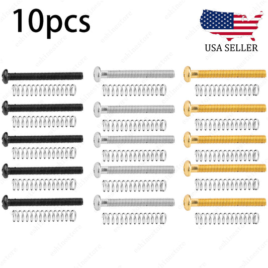 10-Pcs 27mm Metric Humbucker Pickup Height Screws with Spring For Les Paul SG