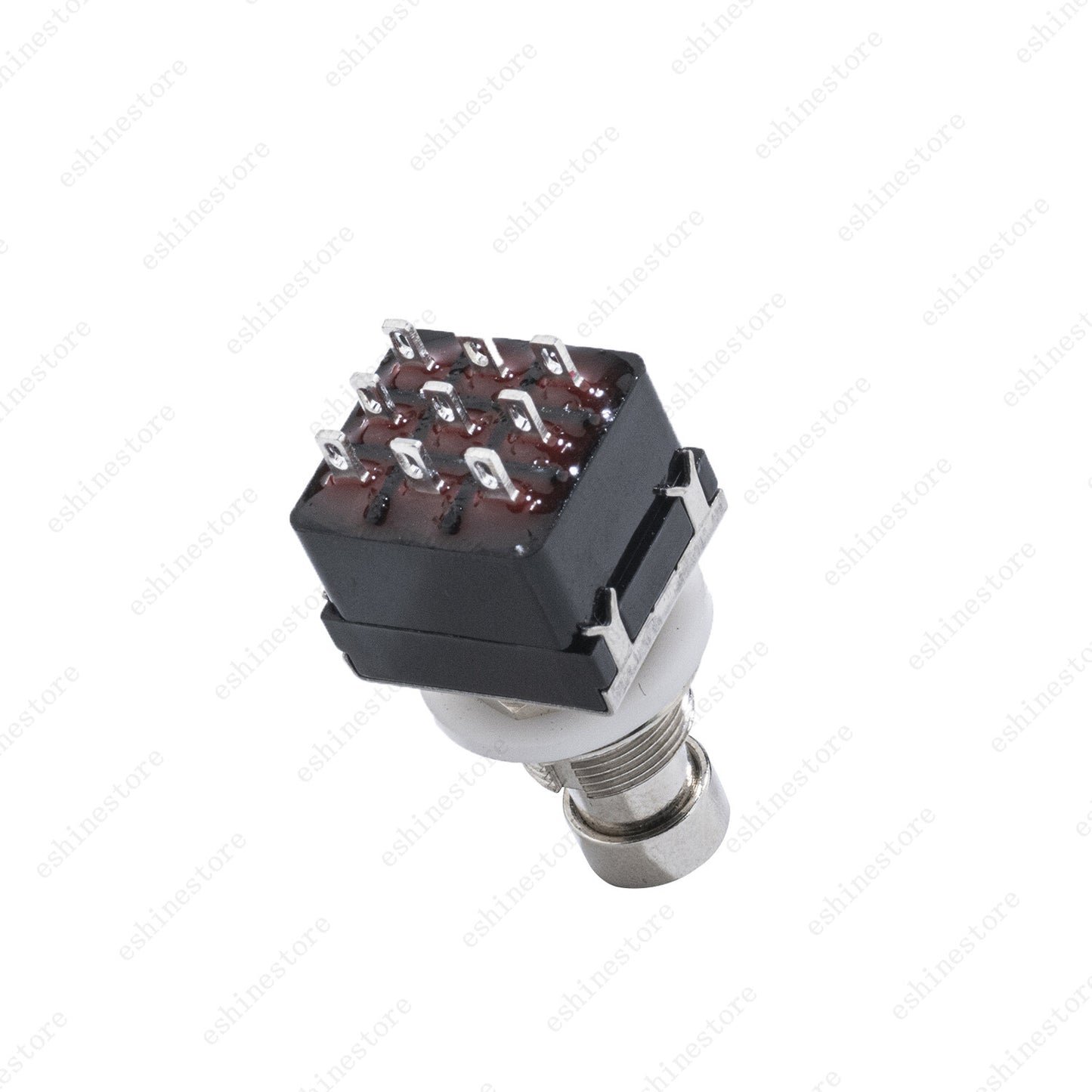 1 Pcs Metal Guitar Effects 9-Pin Latching Pedal Footswitch Foot Switch Black