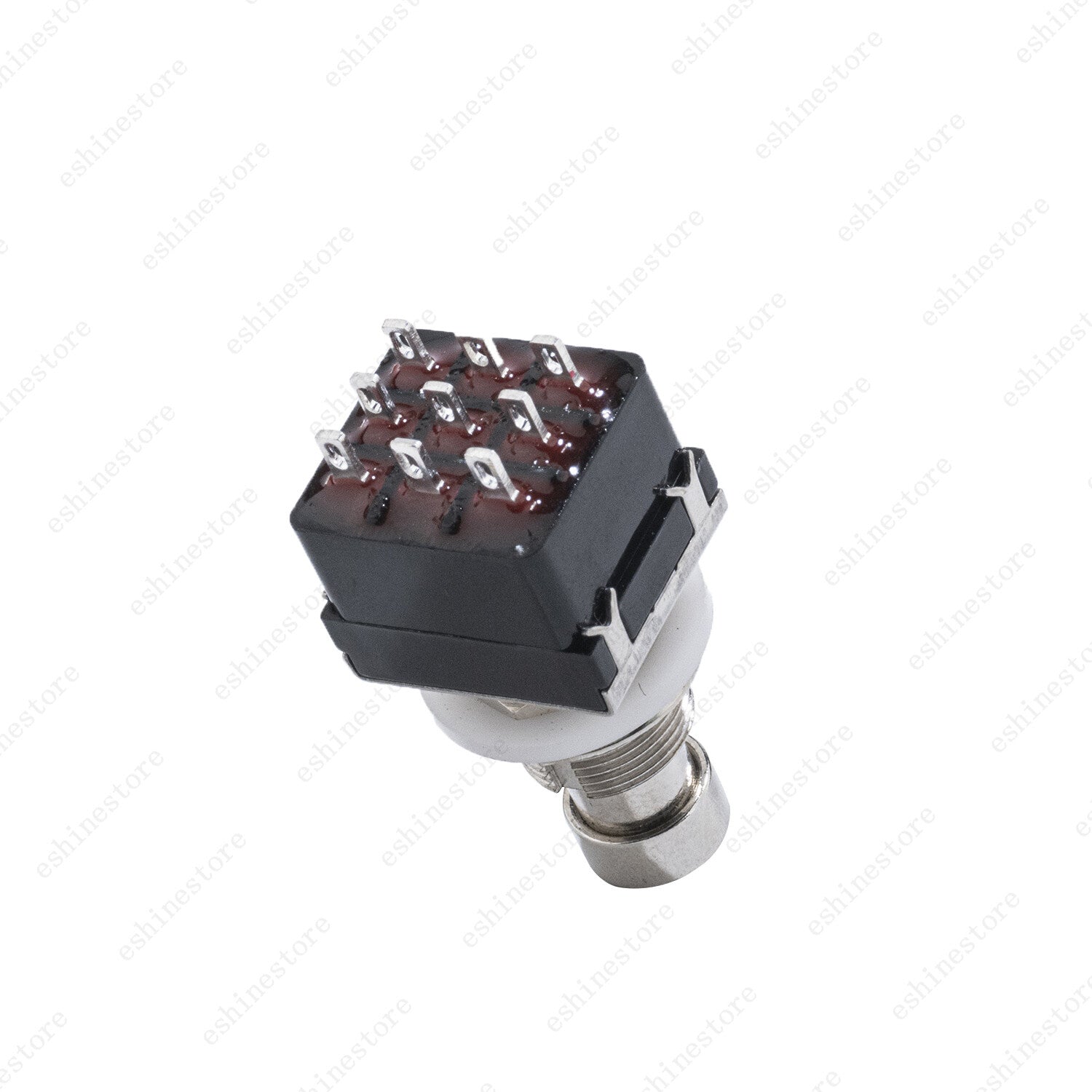 1 Pcs Metal Guitar Effects 9-Pin Latching Pedal Footswitch Foot Switch Black