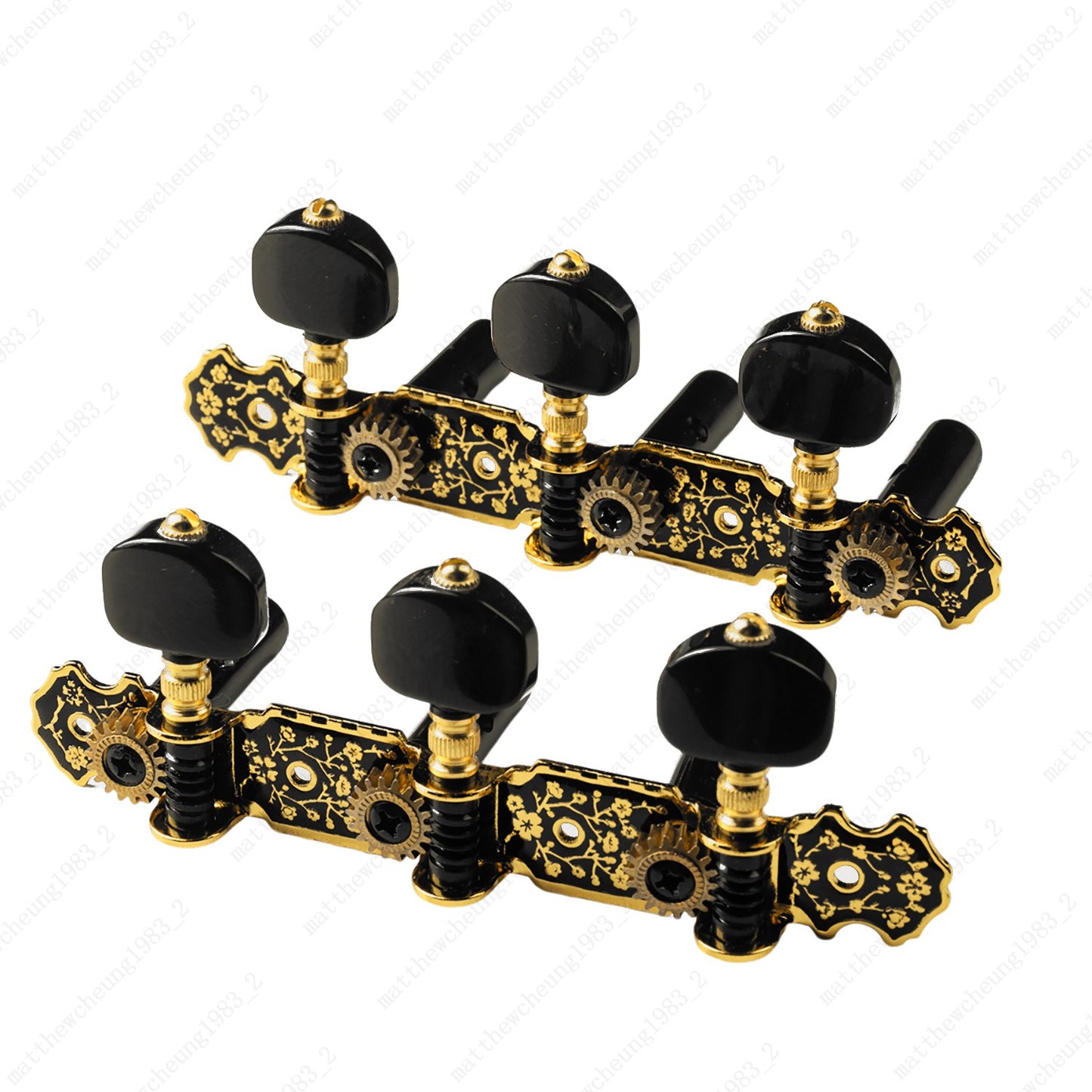 3Left + 3Right Guitar Tuner Machine 1:18 Ratio for Classical Guitar - Black&Gold