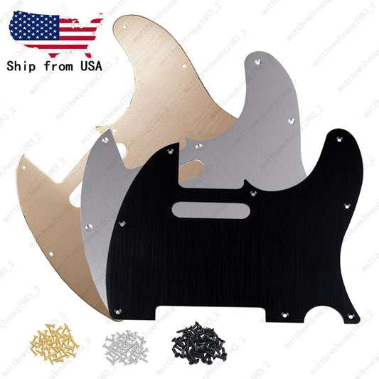 Aluminium Vintage style 8 Hole Pickguard Scratch Plate Hole For Fender Tele