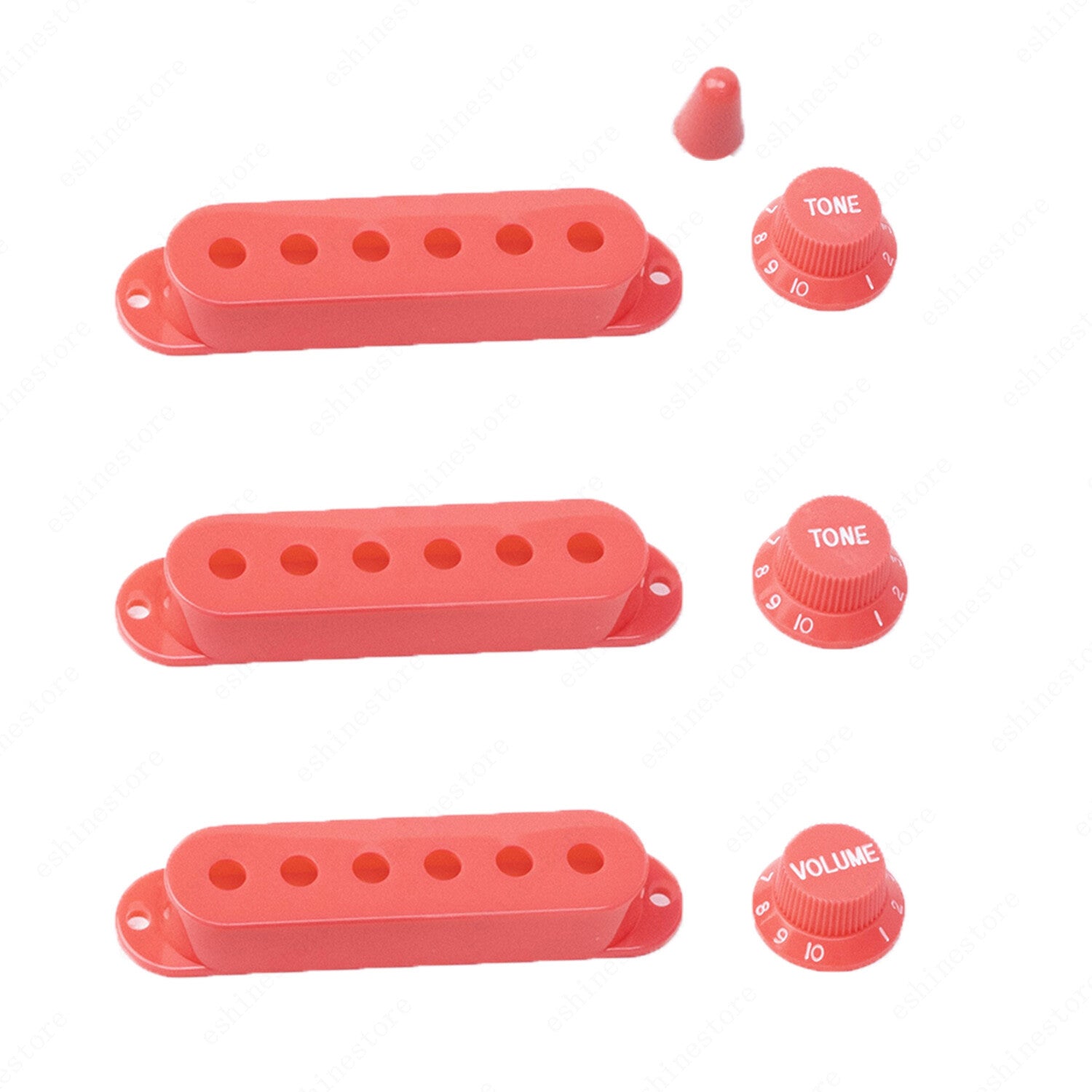 48/50/52mm Guitar Pickup Covers Knobs Switch Tip Set For Fender SQ Strat