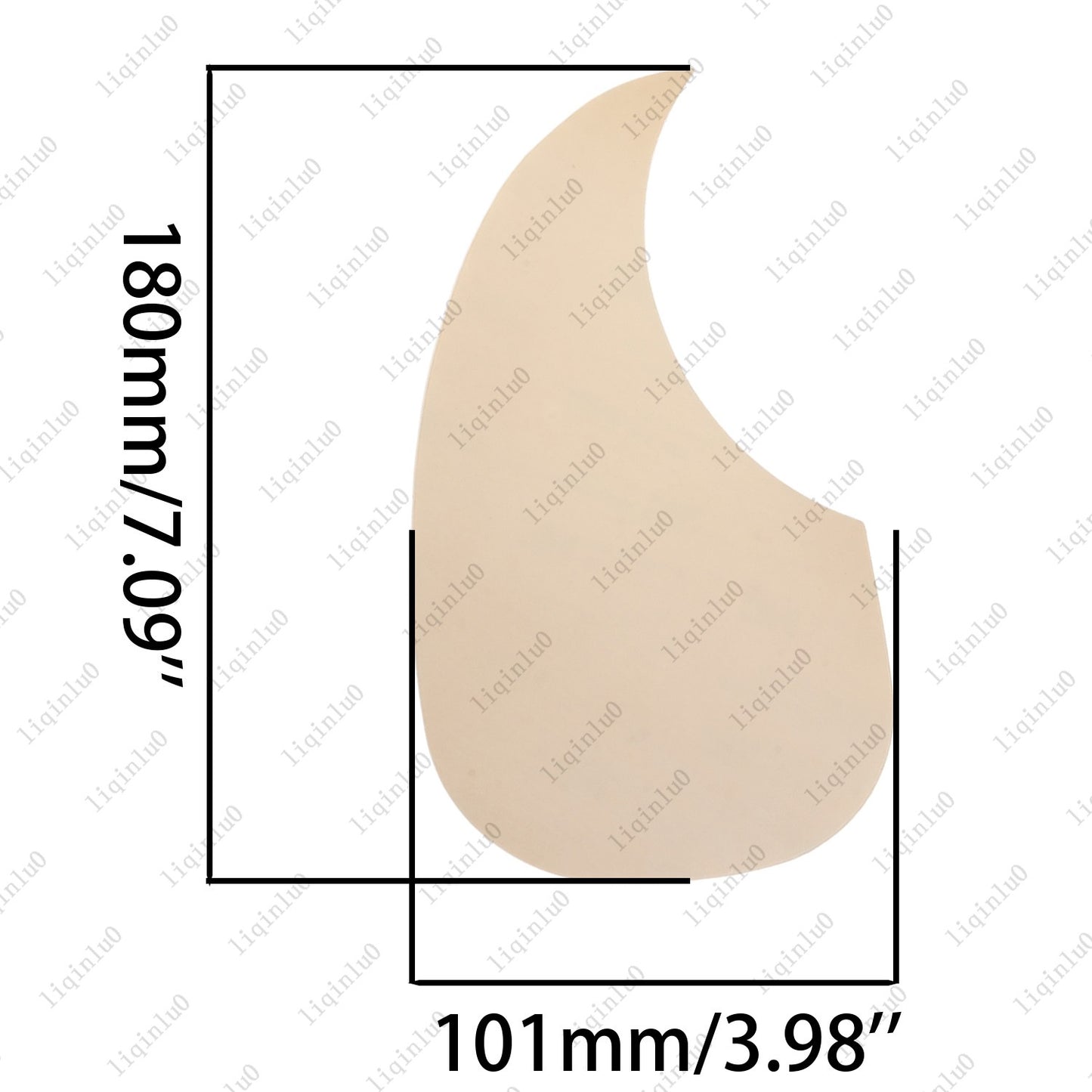 Acoustic Guitar Pickguard Fit 40/41 Inch Self Adhesive Left Handed - Transparent