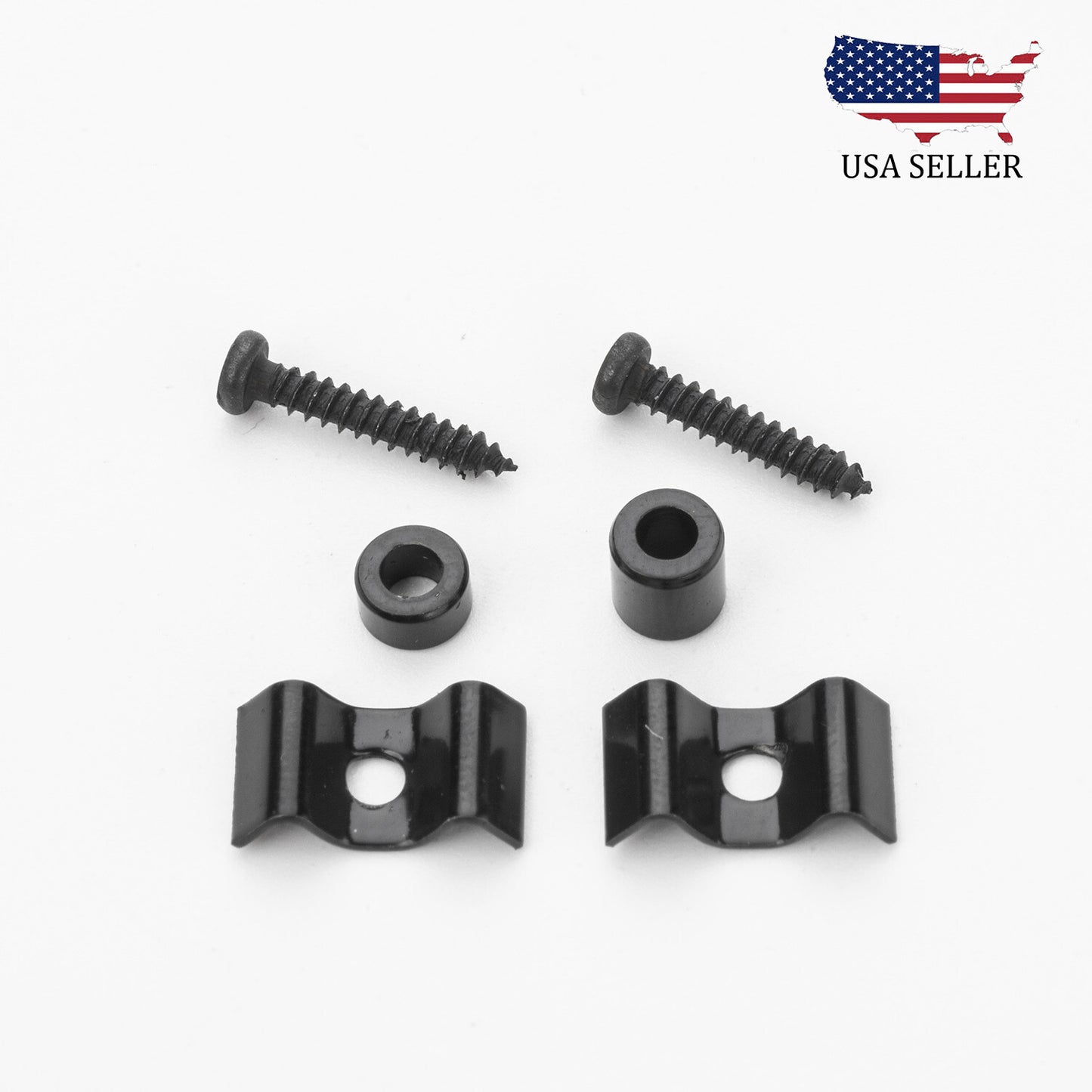 Guitar String Trees String Retainer Guides for Strat Tele Guitar Bass 2pcs Black