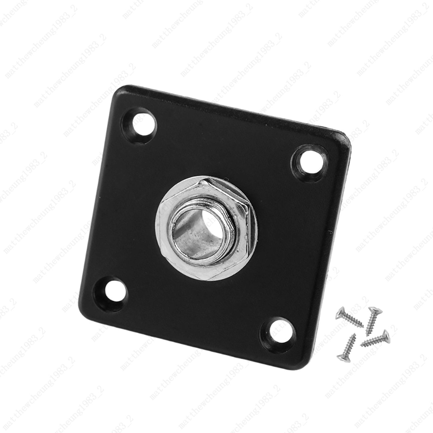 1 x Guitar Square Output Jack Plate Socket w/ Screws for Les Paul Epi - 4 Colors
