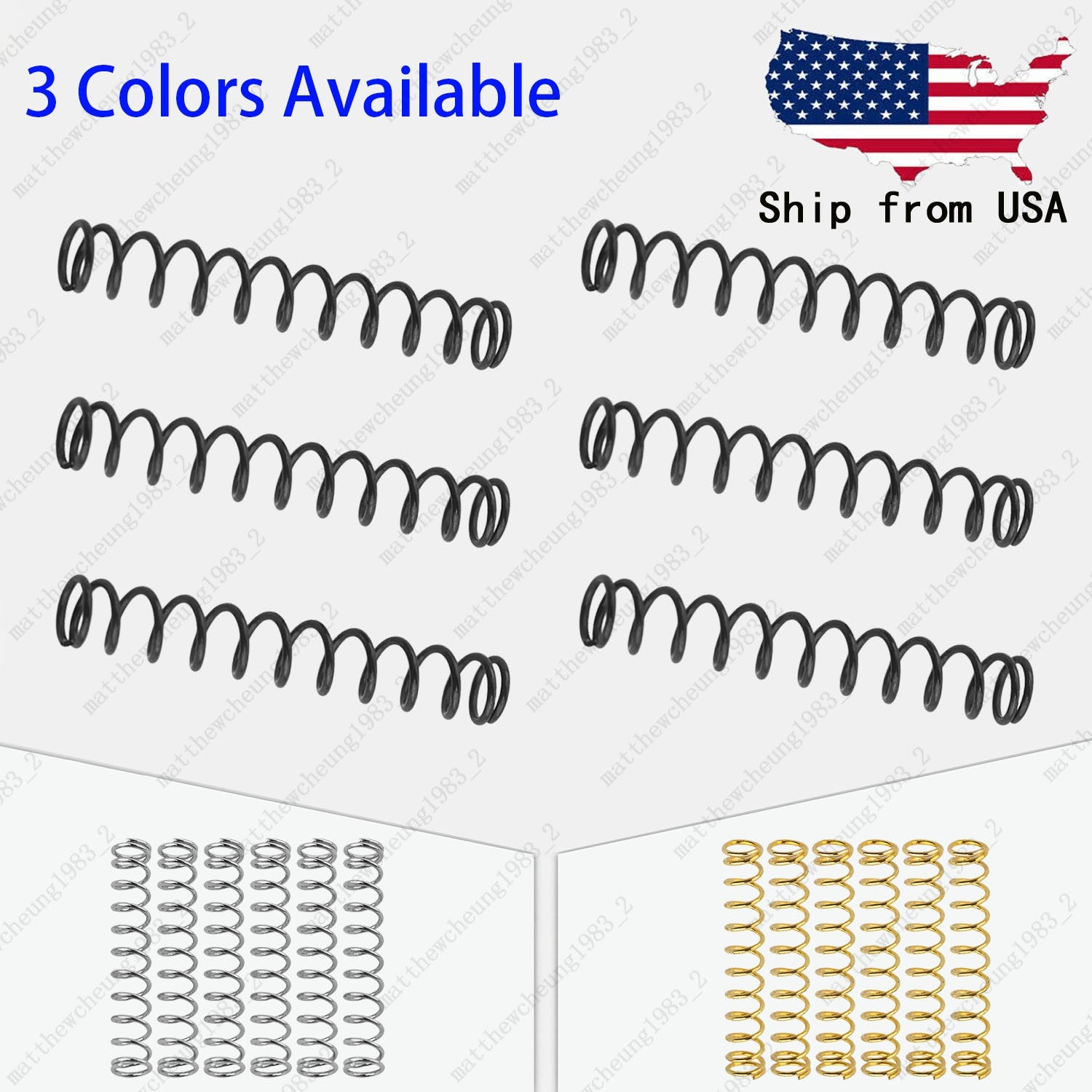 6pcs Pickup Height Adjustment Spring for Humbucker Electric Guitar (3 Colors)