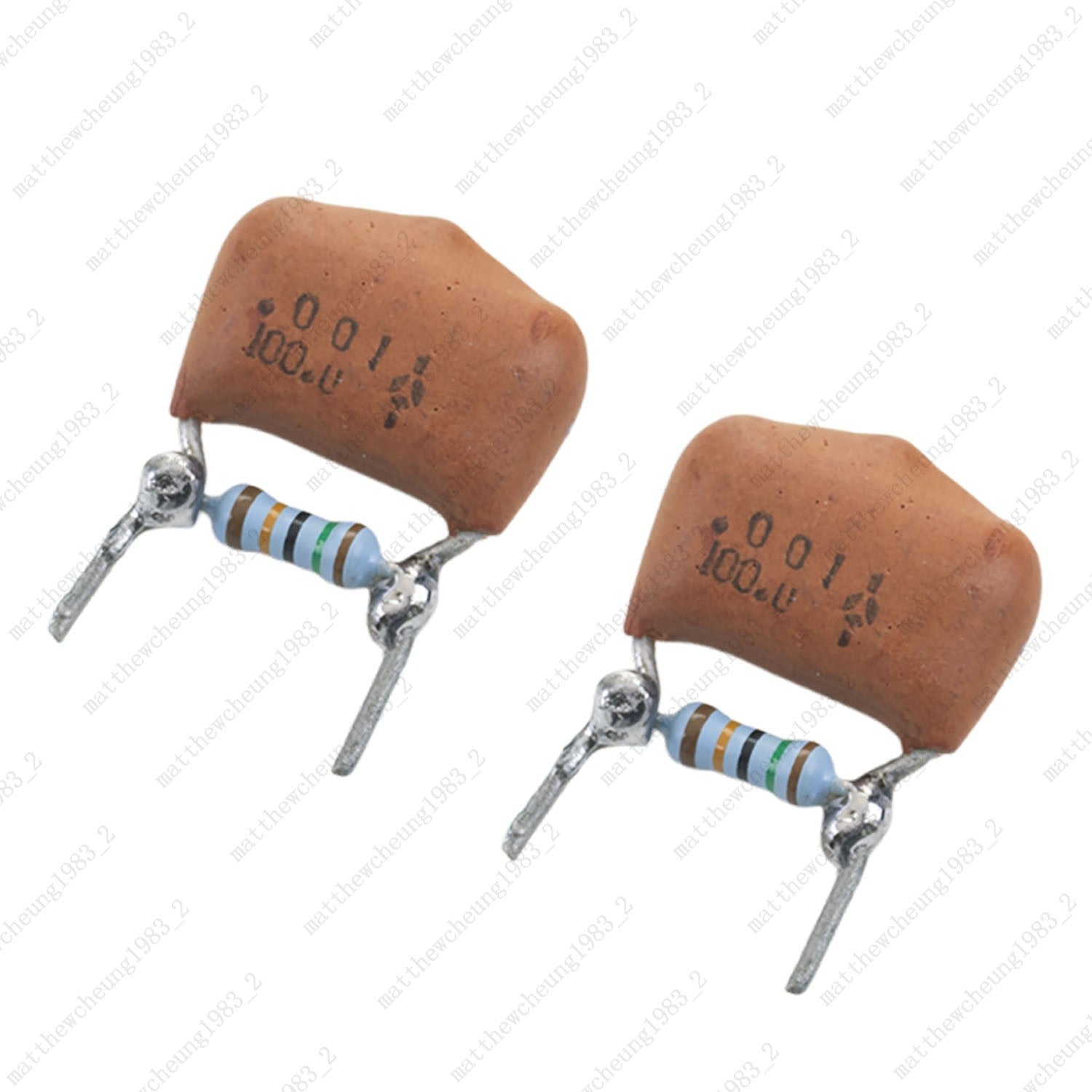 2Pcs Pre-Soldered Guitar Volume Pot Treble Bleed Kit .001uF Cap & 150K Resistor
