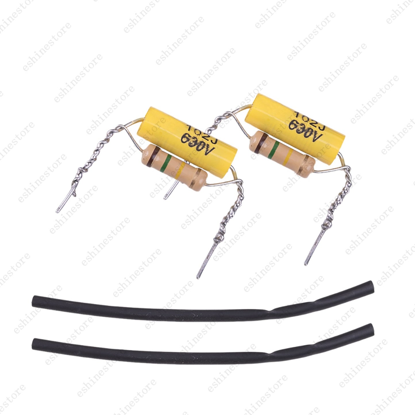 2pcs Treble Volume Bleed Circuit Kit .001uf Axial Through-Hole Cap 150k Resistor