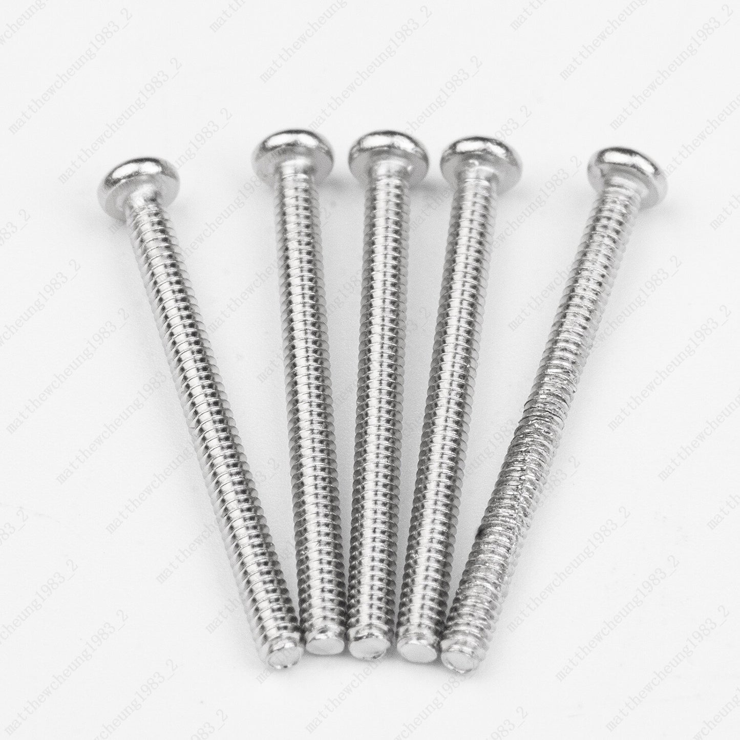 Nickel Humbucker Pickup Height Mounting Screws Metric Thread 2.5*27/30mm 5 Pack