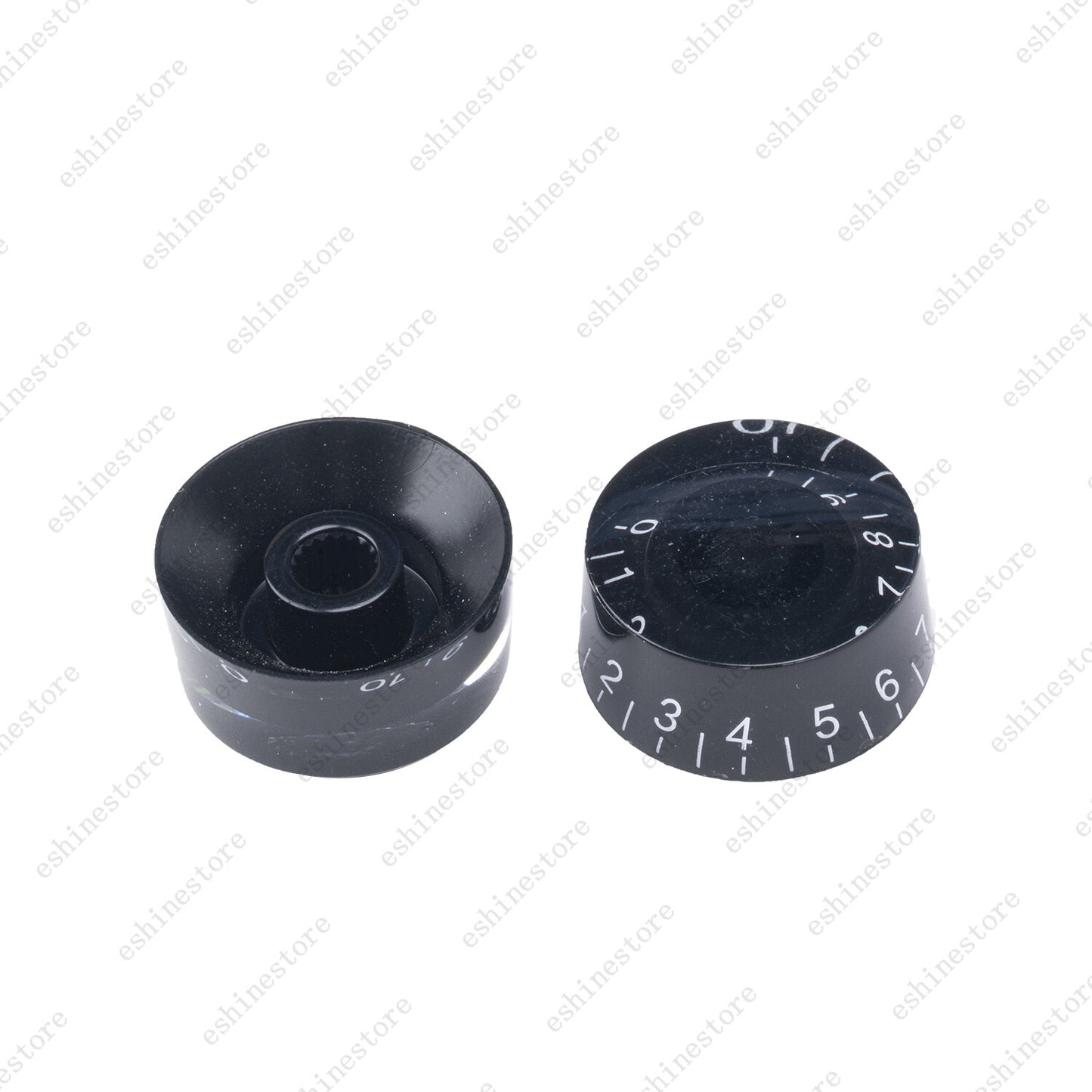 4 Pcs Black/White Electirc Guitar Control Knobs Speed Dial Knobs for Les Paul SG