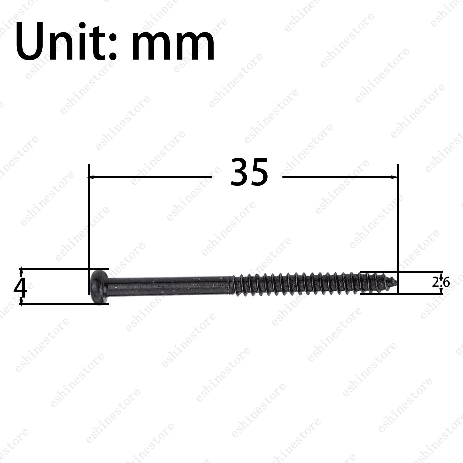 2.6x35mm Electric Guitar Pickup Mounting Screws For Jazz Bass P90-Set of 4