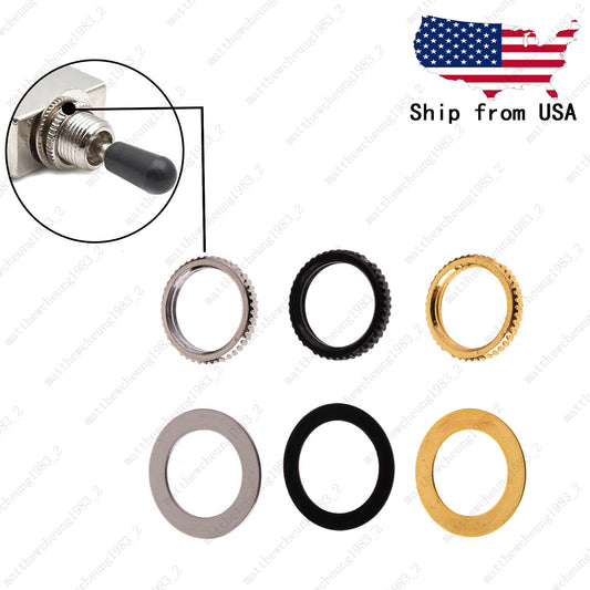 3 Color Metric Thread M12 Guitar Toggle Switch Nut and Washer For Les Paul SG ES