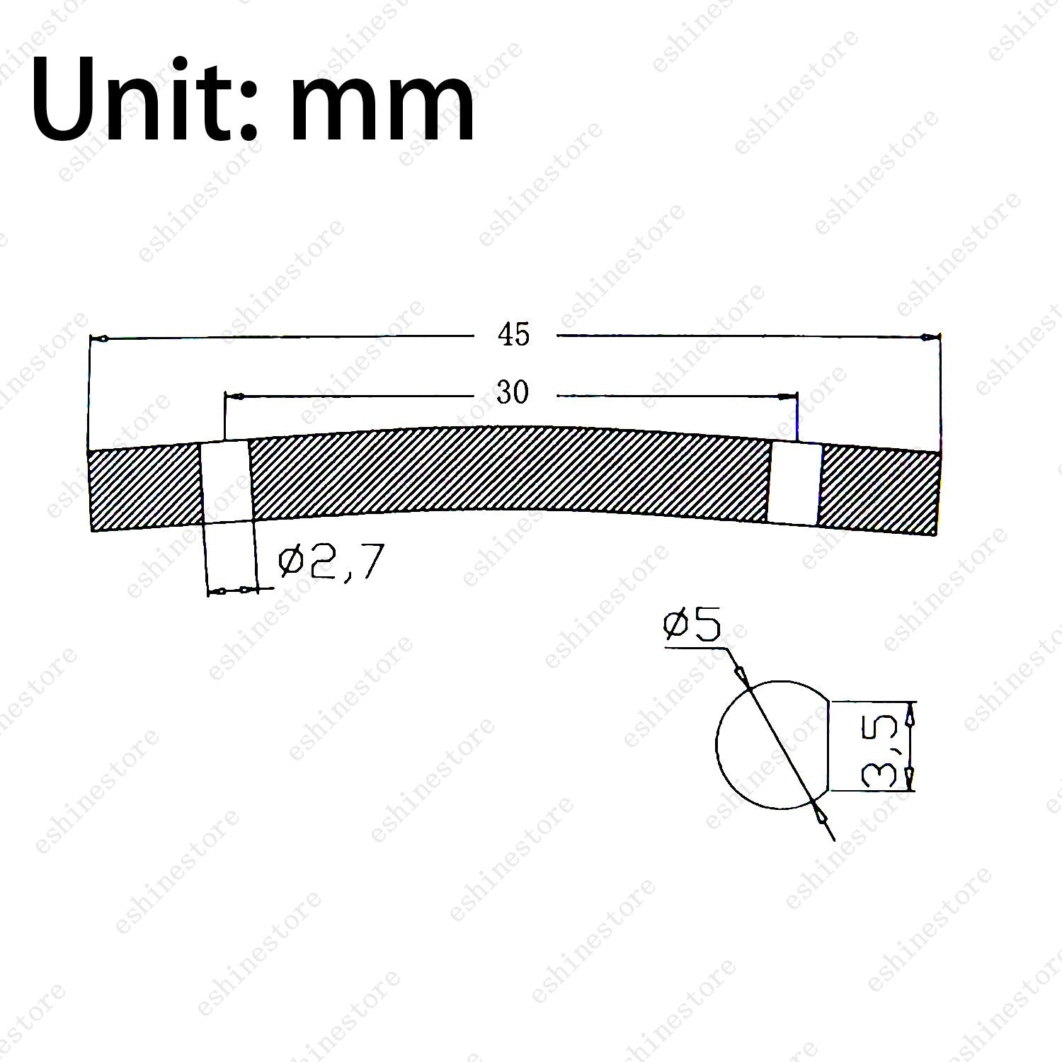 1pcs 45MM Metal String Tree Guide Retainer Bar For Floyd Rose Guitar - 4 Colors