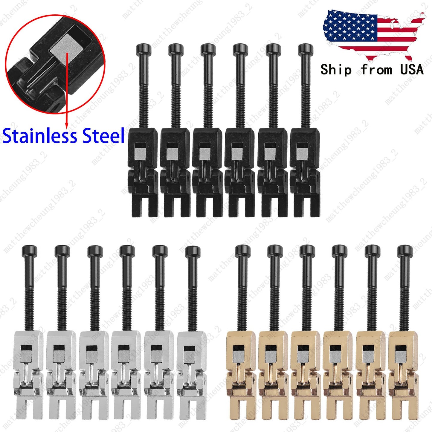 Guitar Double Tremolo System Locking Saddles Replacement for Floyd Rose Bridge
