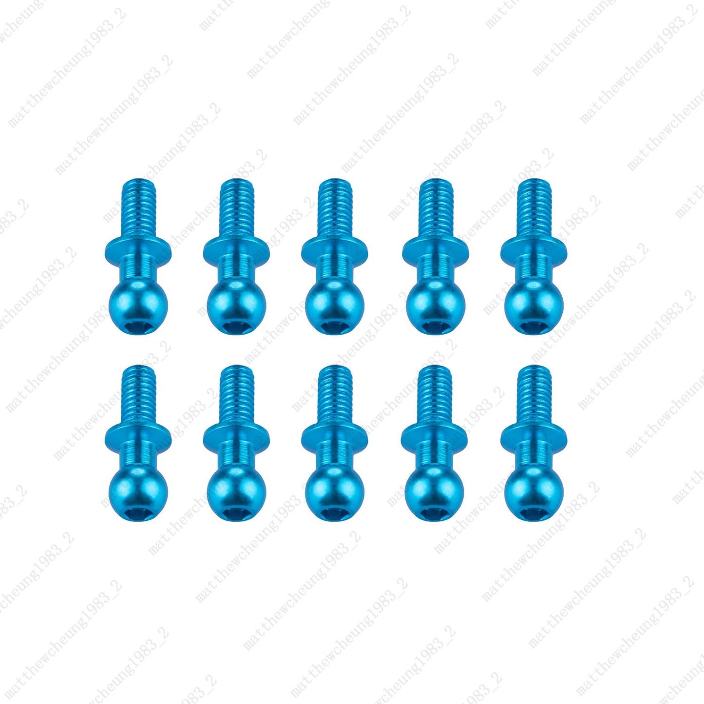 Upgrade Universal RC Pull Rod Ball Heads 10pcs-M3 Thread (Black/Gray/Pink/Blue)