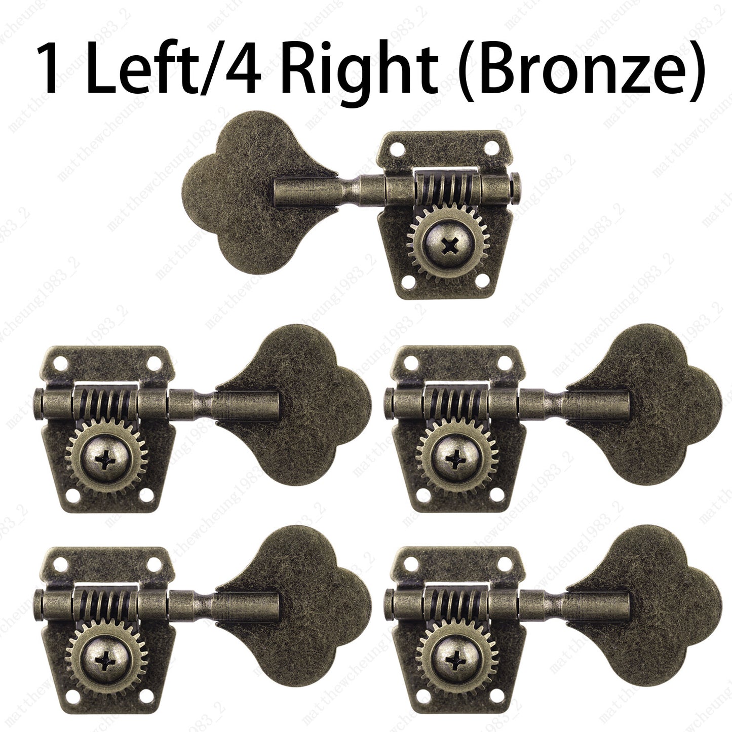 Relice Vintage Open Machine Heads 1:25 Ratio Gear Bass Tuning Key Pegs-Bronze