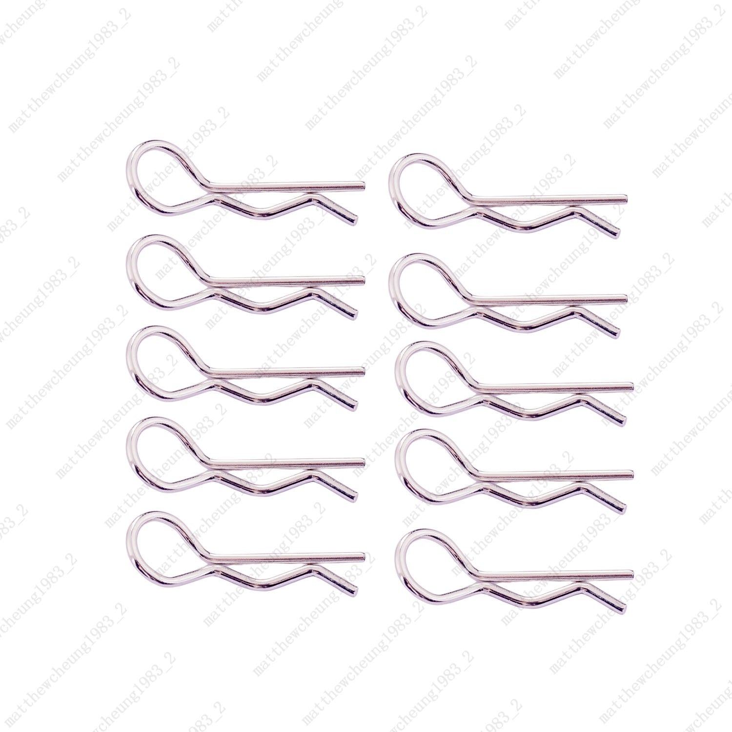 10-Pack Metal R-Clips for RC 1:10 - 24mm Car Parts Fasteners (5 Colors)​