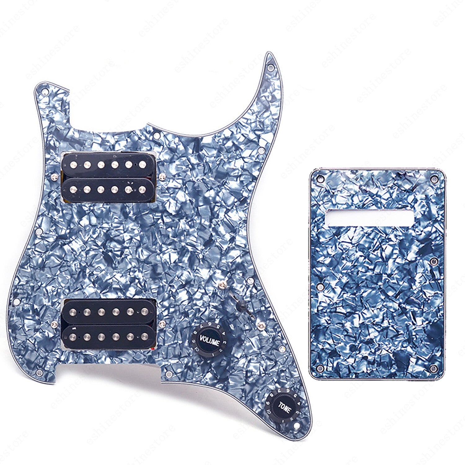 11 Hole Guitar HH Loaded Pickguard Set & Back Plate for SQ FENDER Stratocaster