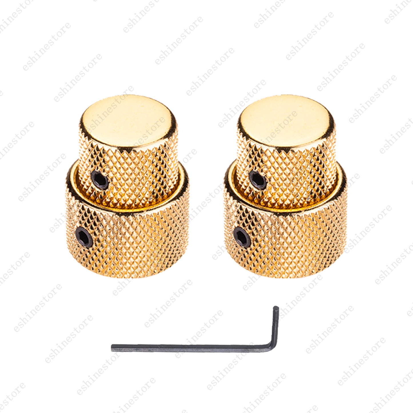 1/2/3/4Pcs Metal Dual Concentric Stacked Control Knobs for Electric Bass Guitars