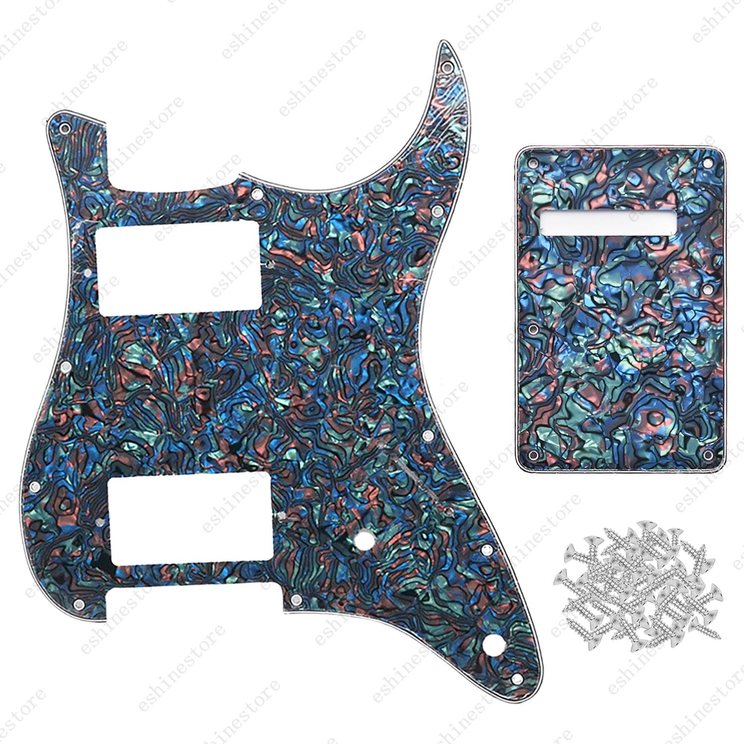11 Hole HH 3 Ply Guitar Pickguard & Back Plate Multi Colors For Stratocaster
