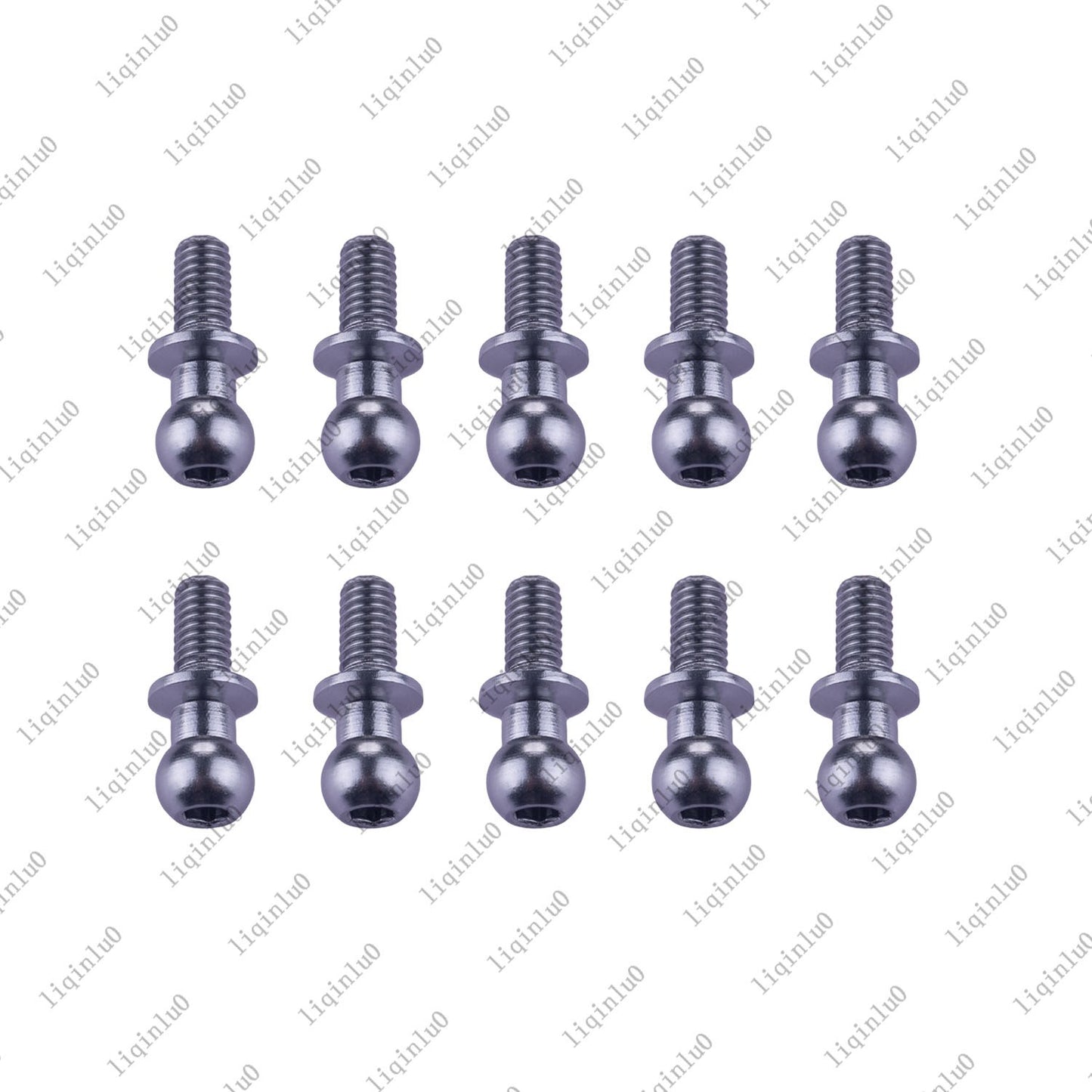 Upgrade Universal RC Pull Rod Ball Heads 10pcs-M3 Thread (Black/Gray/Pink/Blue)