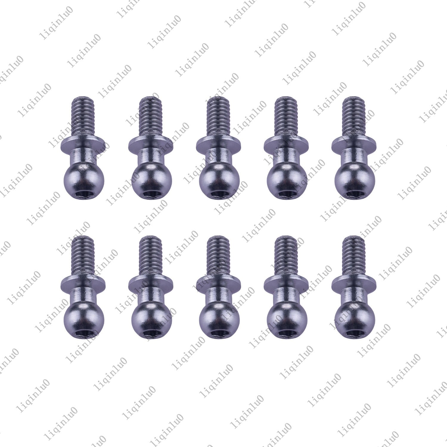 Upgrade Universal RC Pull Rod Ball Heads 10pcs-M3 Thread (Black/Gray/Pink/Blue)