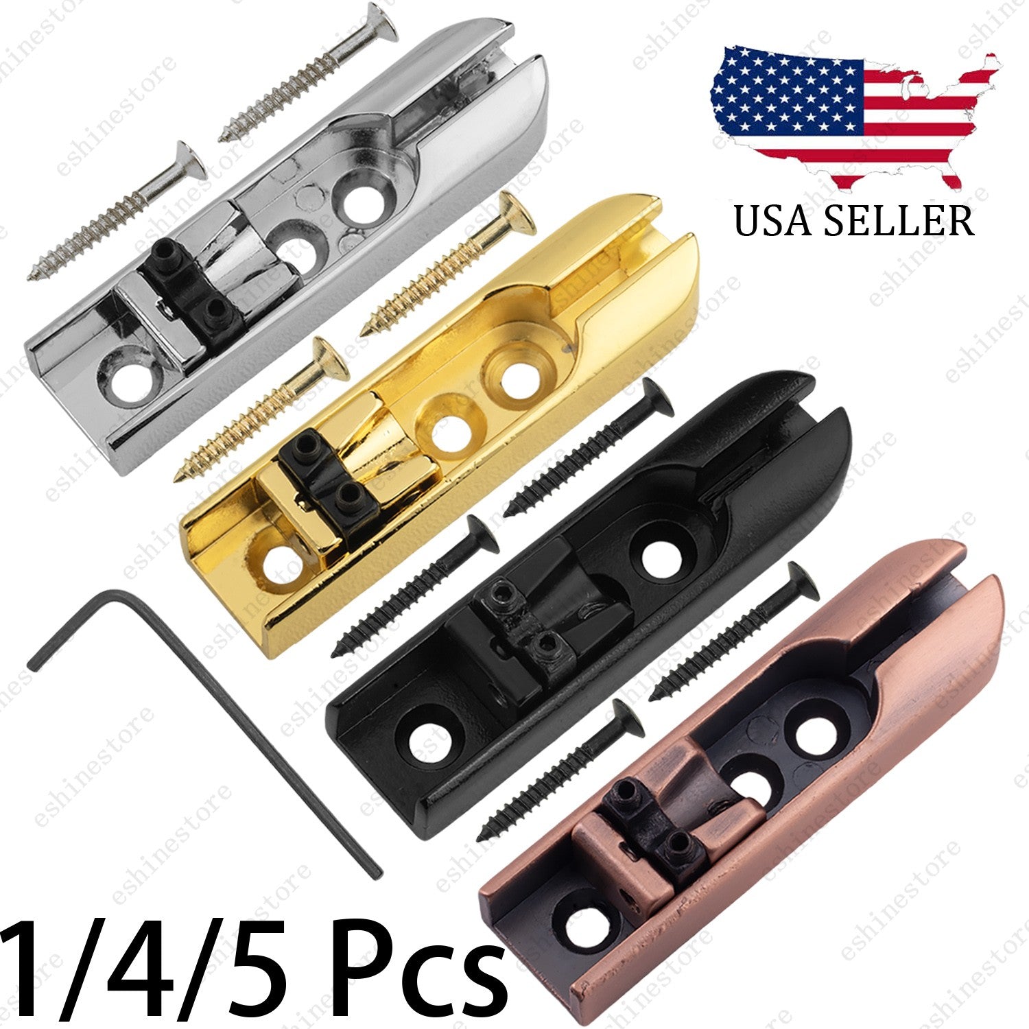 Electric Bass Individual Tailpiece Single String Bass Bridge w/ Wrench- 4 Colors