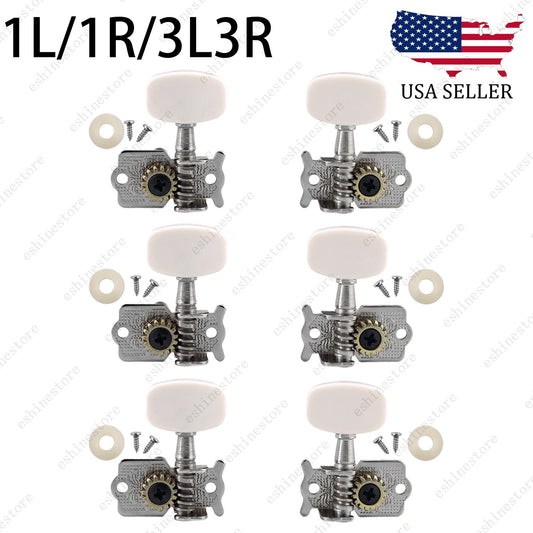 Guitar Tuning Pegs Individual Double Hole Tuners 1:15 Ratio for Acoustic Guitar