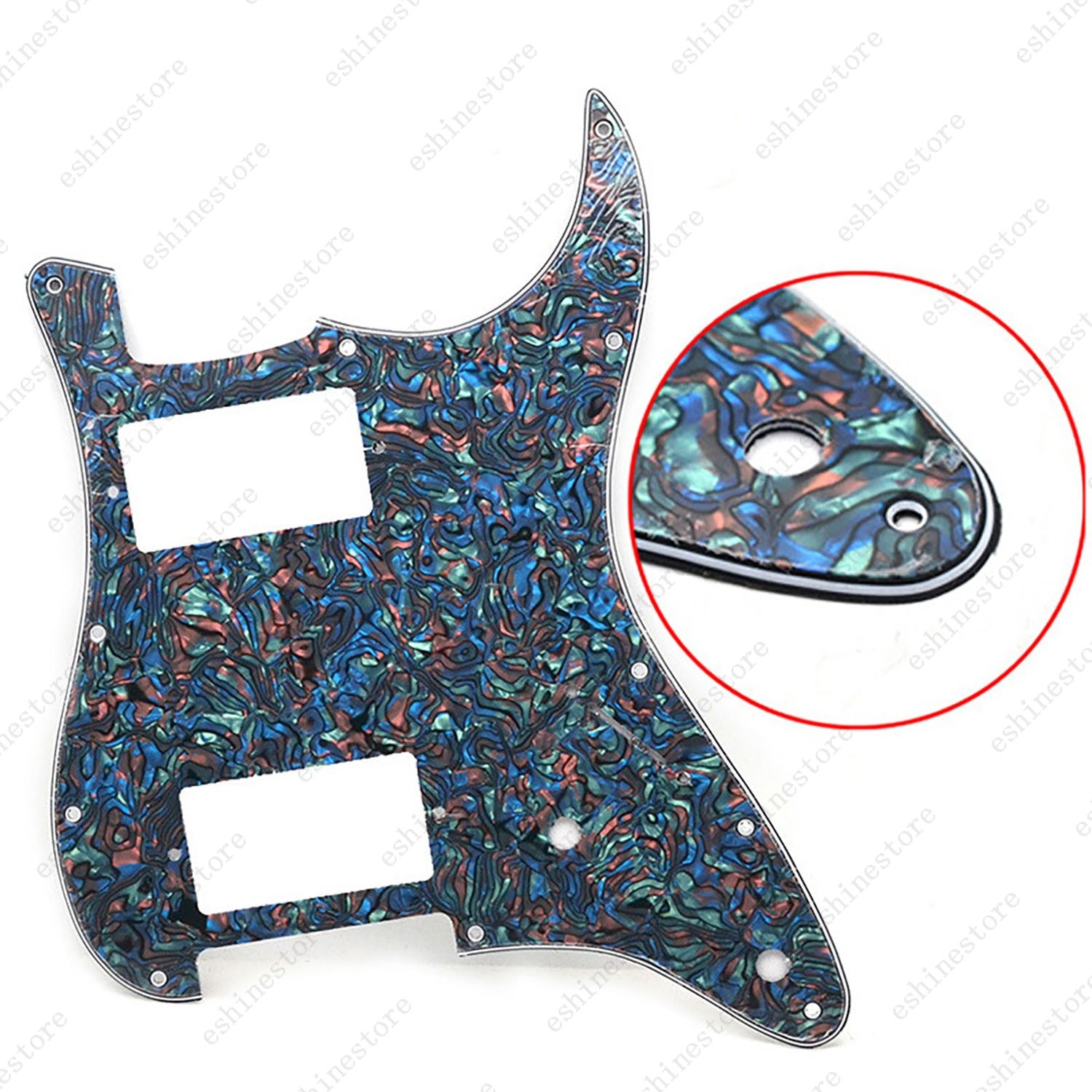 11 Holes HH hunbucker Strat Style Pickguard For Stratocaster Various Colors