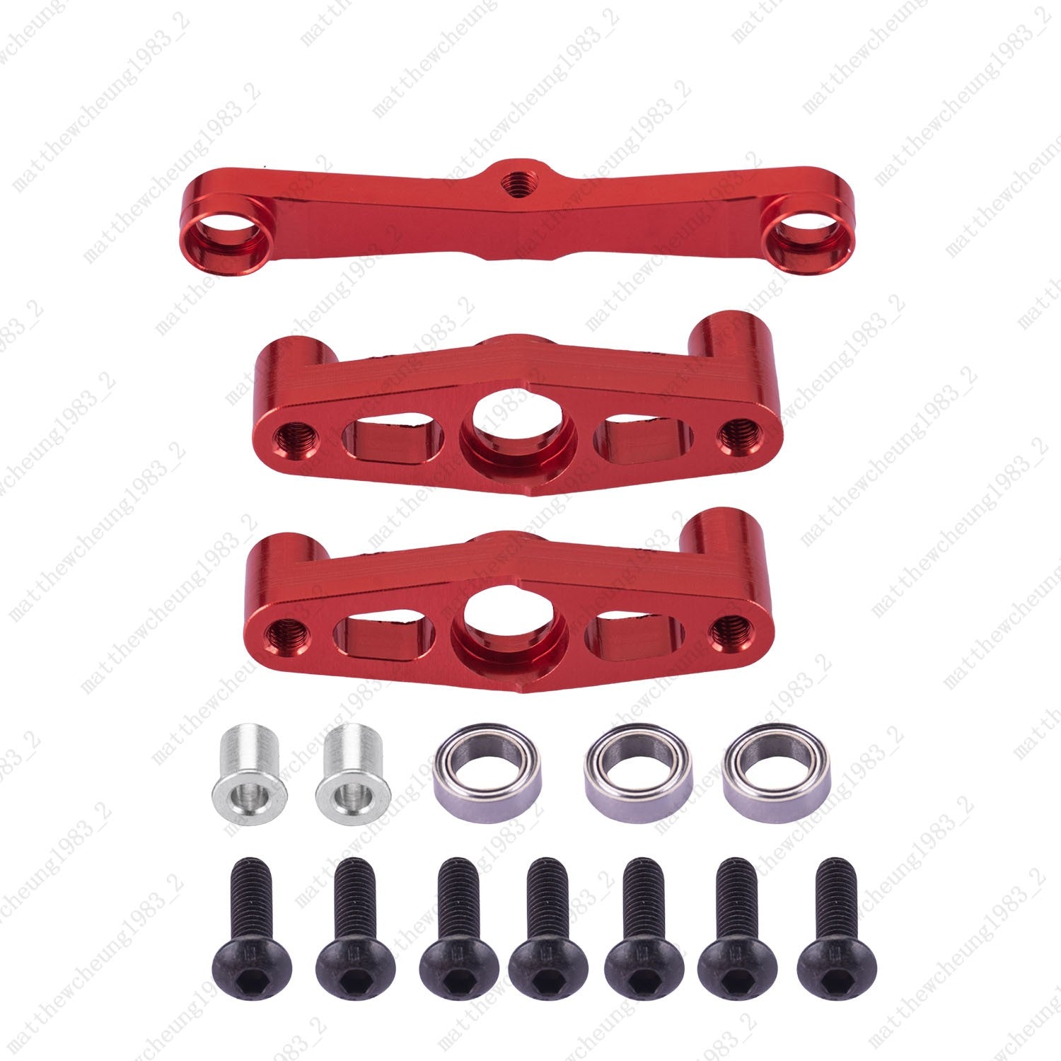 1/10 Red Aluminum Steering Assembly Upgrade for TAMIYA TT02 - Easy Install