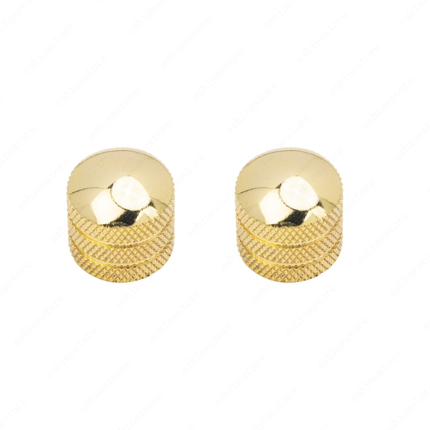 2 Pcs Dome Metal Guitar 6mm Shaft Volume Tone Knobs For Fender SQ Tele Strat