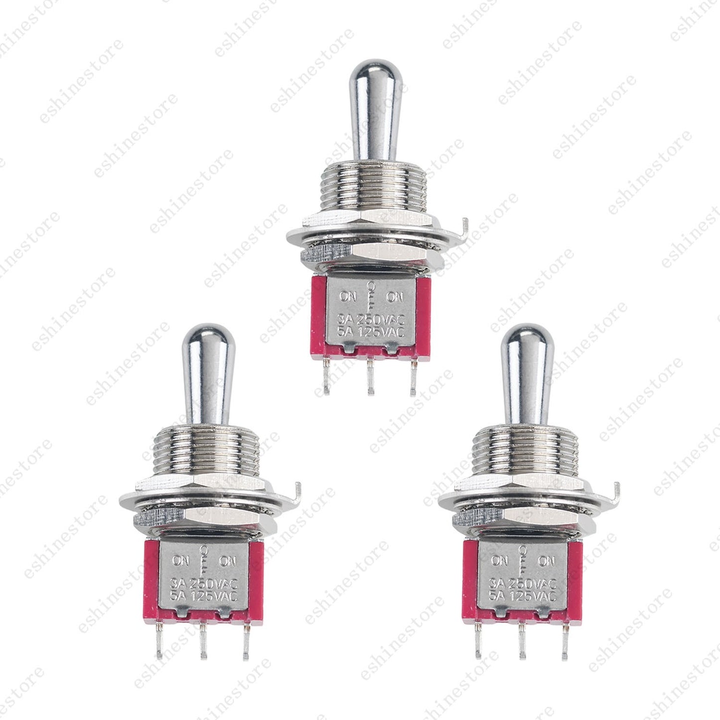 1/3/5pcs Guitar/AMP Short Fat Bat Toggle Switch SPDT 3Pin 3-Way ON OFF ON Sealed