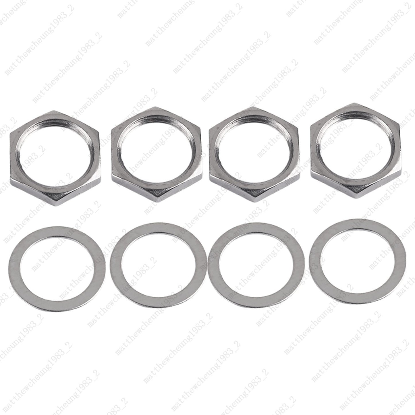 1/2/4pcs M12x1.0 Hex Nut & Washer Replacement for Electric Guitar Toggle Switch