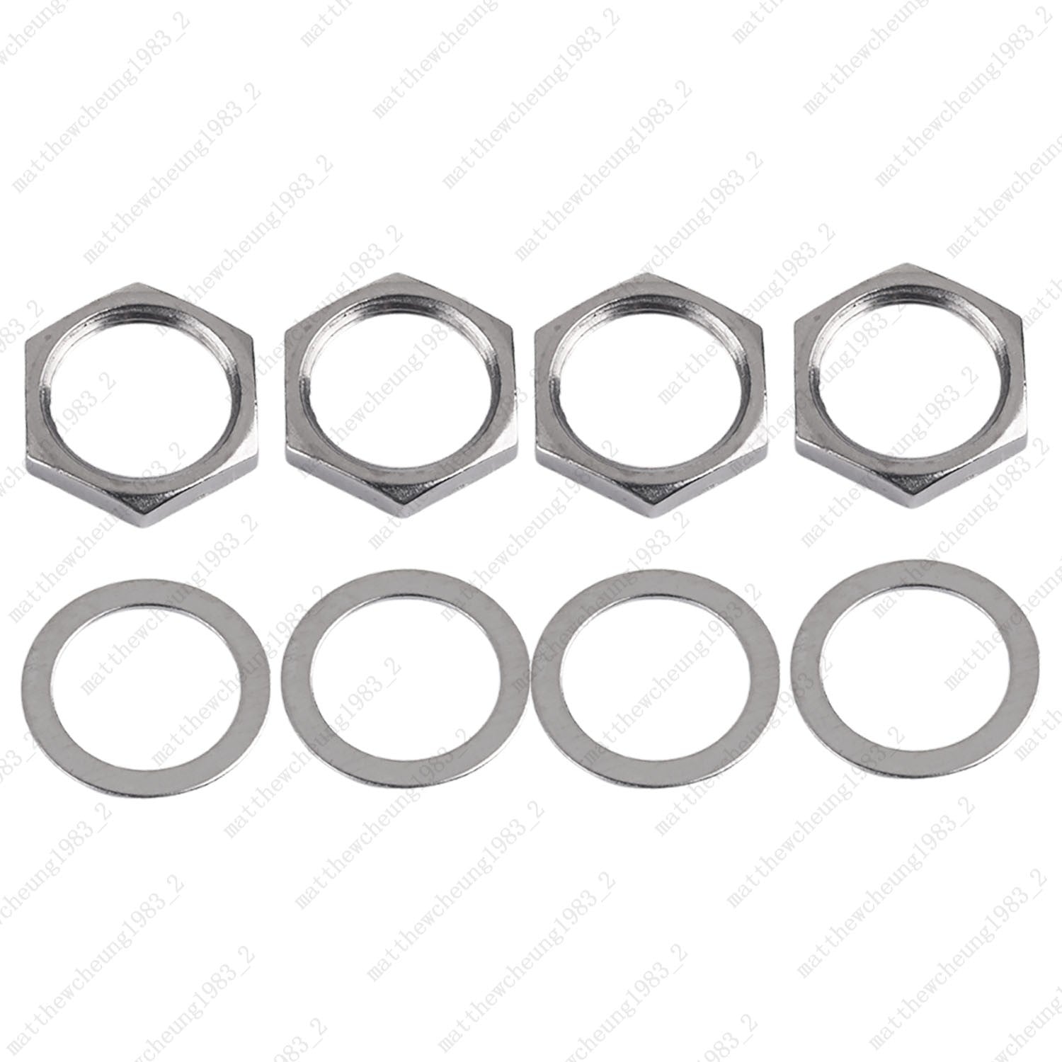 1/2/4pcs M12x1.0 Hex Nut & Washer Replacement for Electric Guitar Toggle Switch