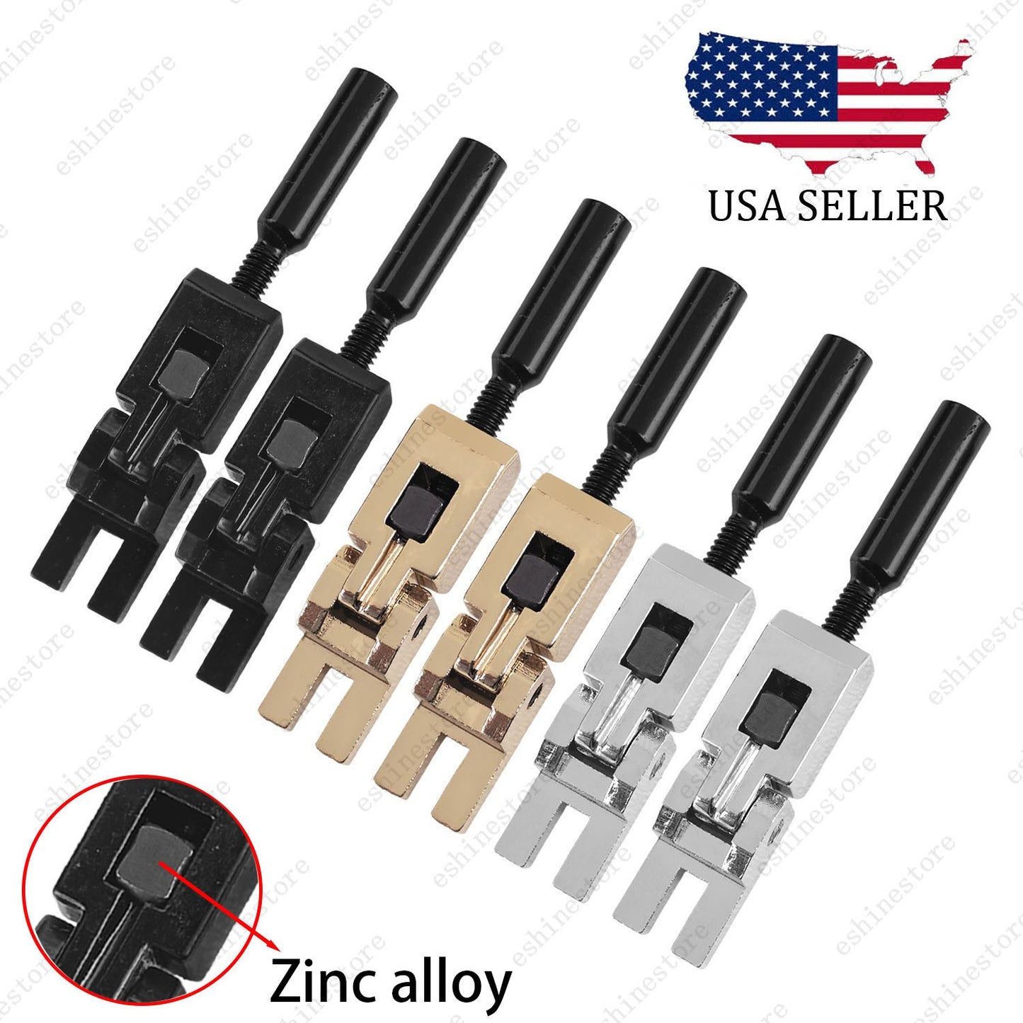 6PCS Double Locking Tremolo Saddles for Floyd Rose with Round Head Screws 3Color