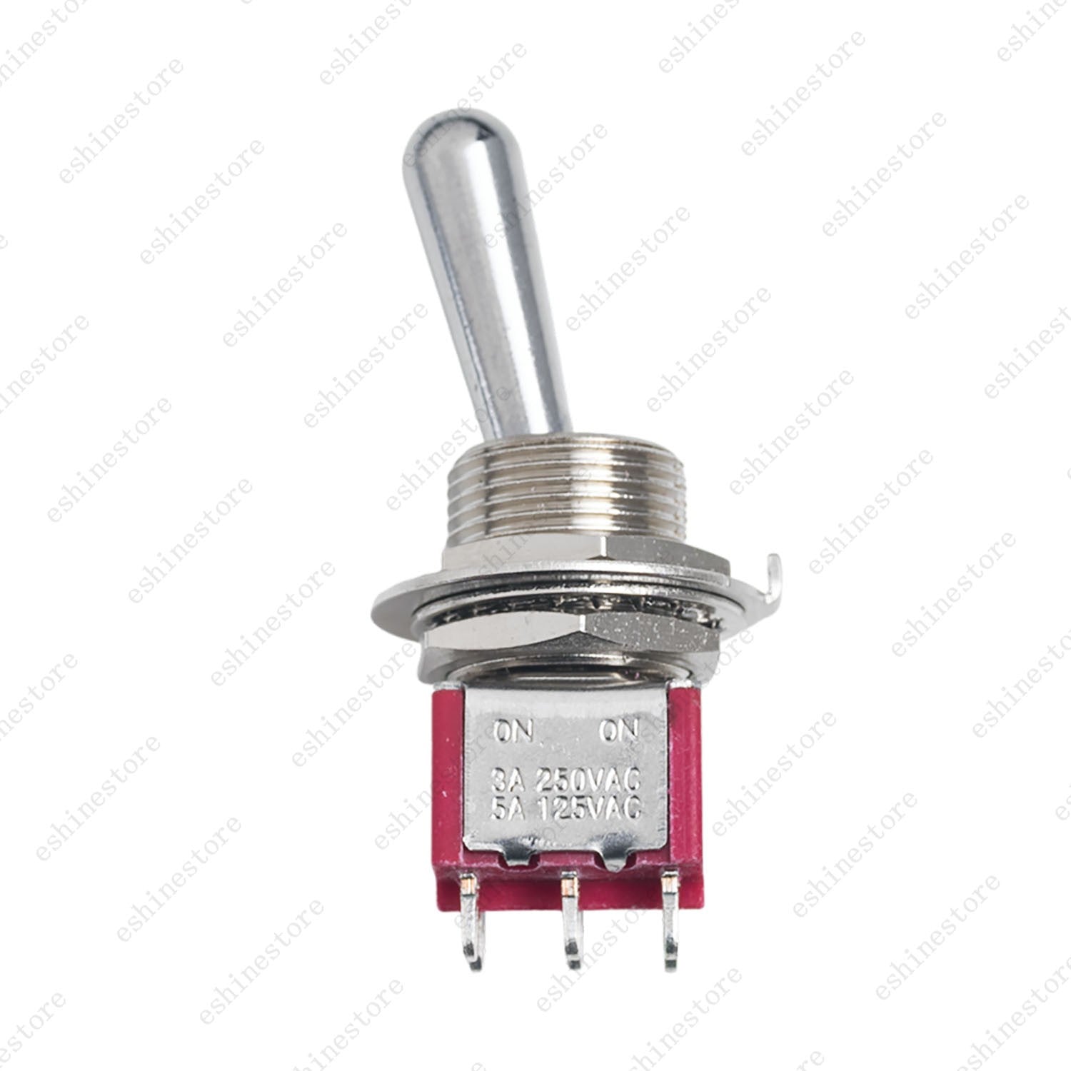 1/3/5 PCS Guitar/AMP Fat Bat Toggle Switch DPDT 6 Pin 2-Way ON ON Sealed - RED