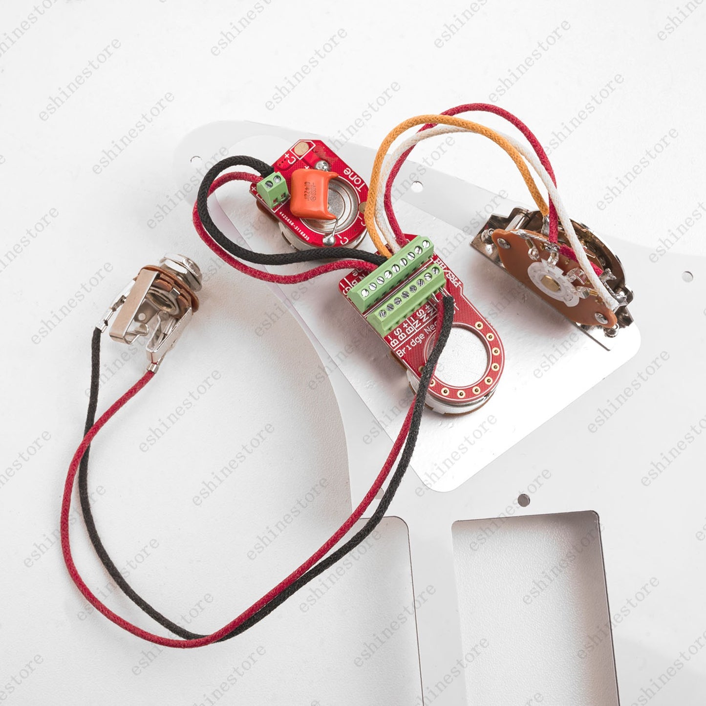 Solderless H-H Wiring Harness Premium Brass Pots + 3-Way Switch for Stratocaster